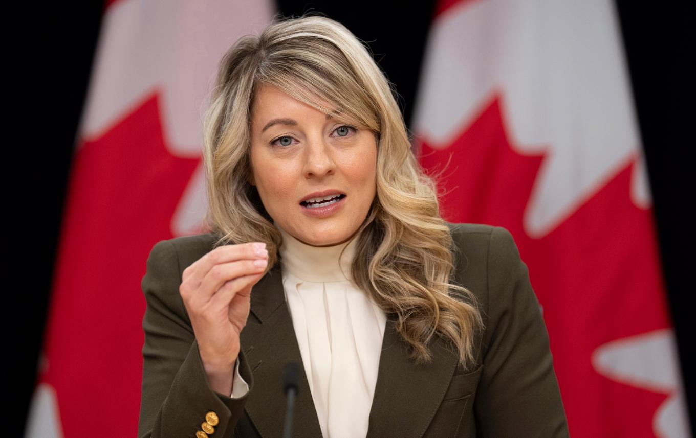 Kina har avrättat fyra kanadensiska medborgare som gjort sig skyldiga till narkotikabrott. Bild på Kanadas utrikesminister Melanie Joly från tidigare i mars. Foto: Adrian Wyld/The Canadian Press via AP/TT