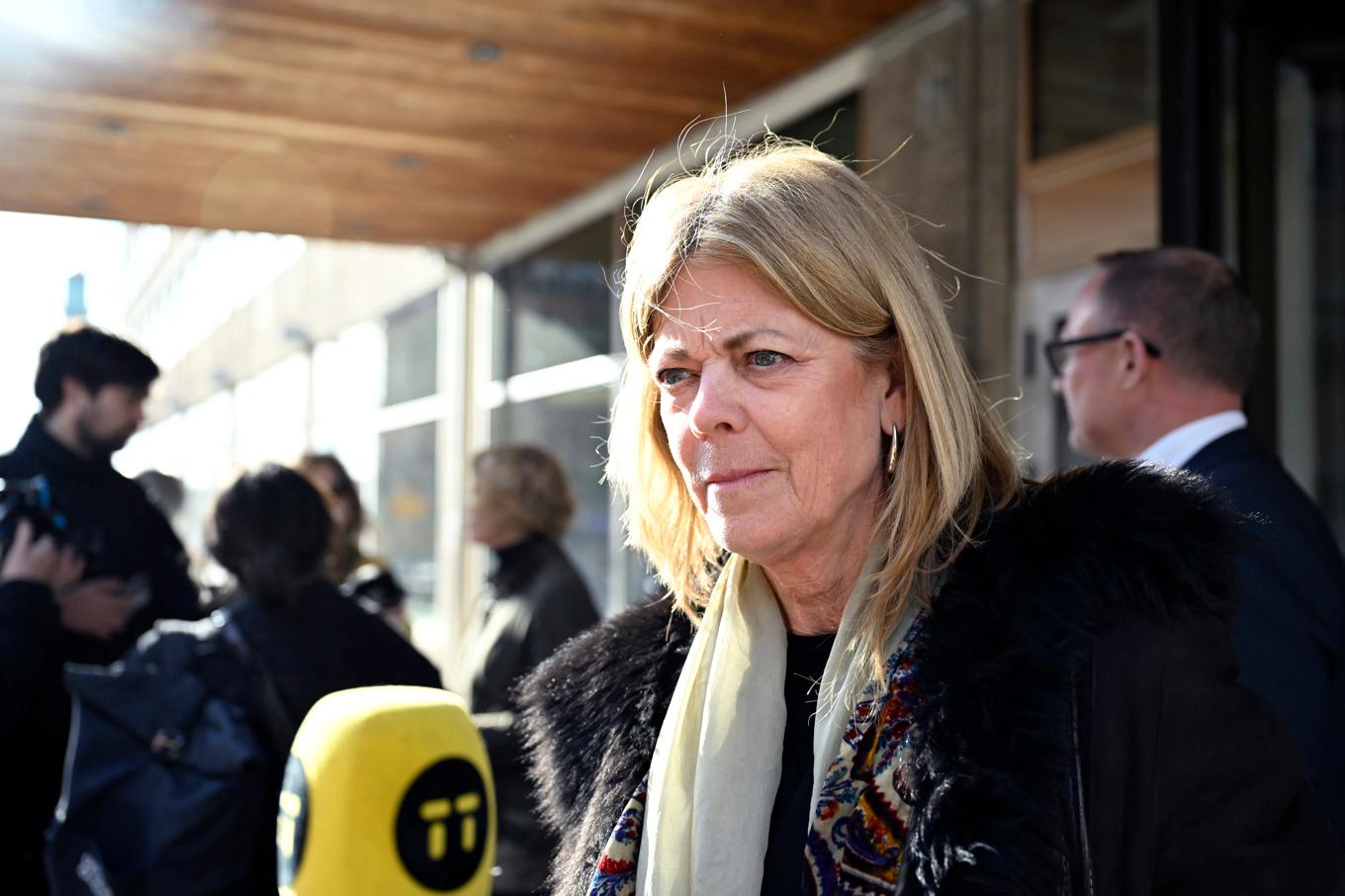 Karin Brynell, vd Svensk dagligvaruhandel, var på ett möte med finansministern och landsbygdsministern om de stigande livsmedelspriserna. Foto: Jessica Gow/TT