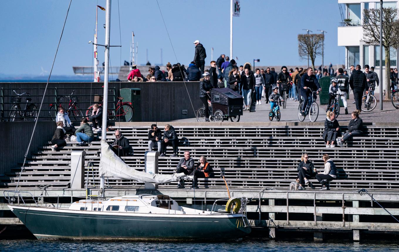 En plats i solen. Bilden tagen i Västra Hamnen i Malmö en vårdag för några år sedan. Foto: Johan Nilsson/TT