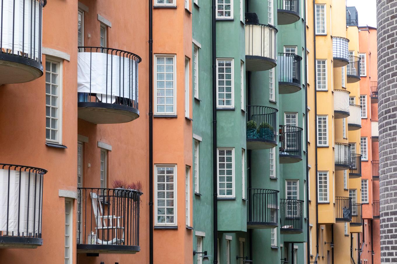 Husfasader med balkonger på Kungsholmen. Arkivbild. Foto: Johan Carlberg/SVD/TT