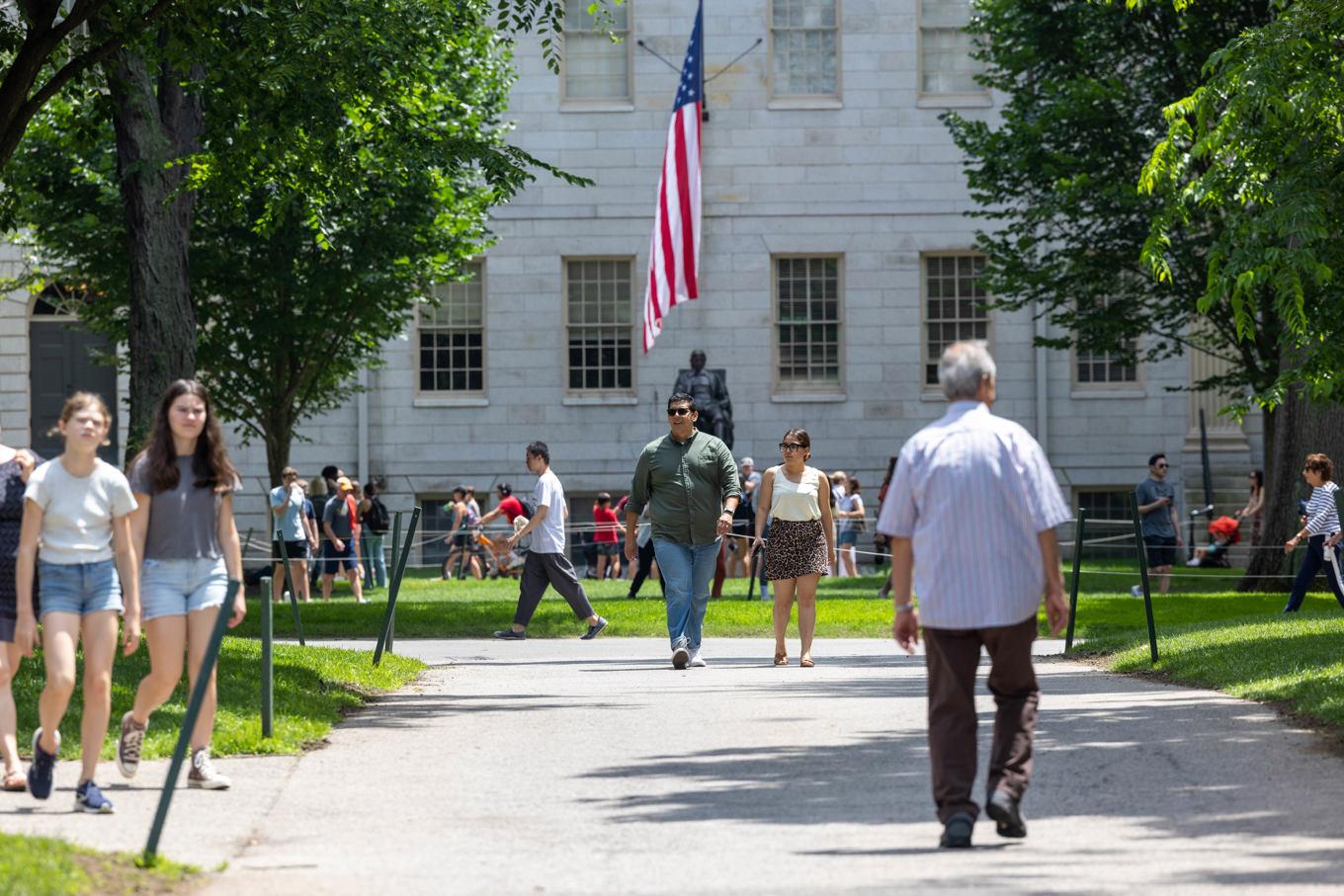 Studenter vid Harvard University i Cambridge, Massachusetts. Foto: Scott Eisen/Getty Images