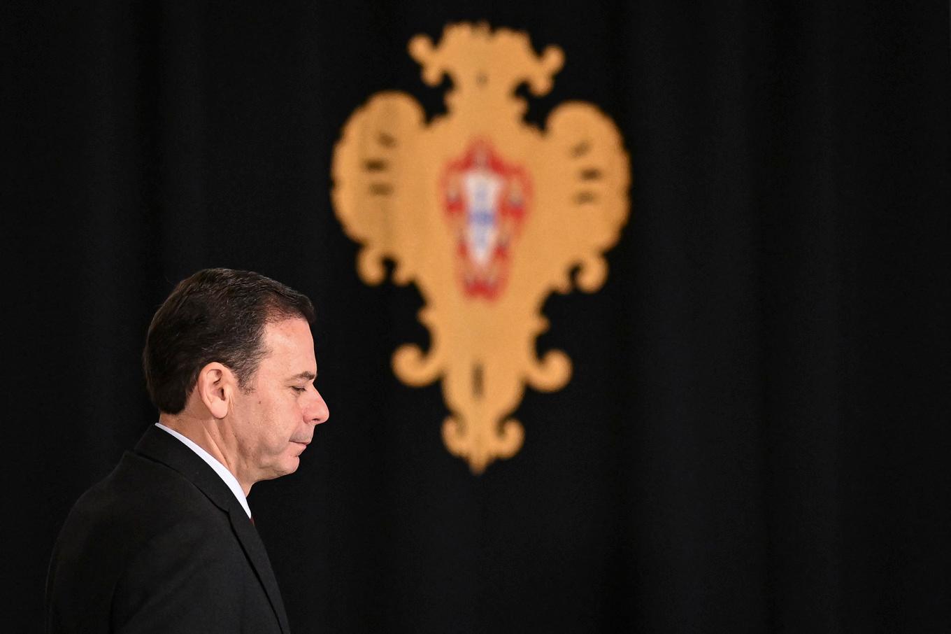 Avgående premiärminister Luís Montenegro efter ett möte med presidenten i Lissabon, den 12 mars. Foto: PATRICIA DE MELO MOREIRA/AFP via Getty Images