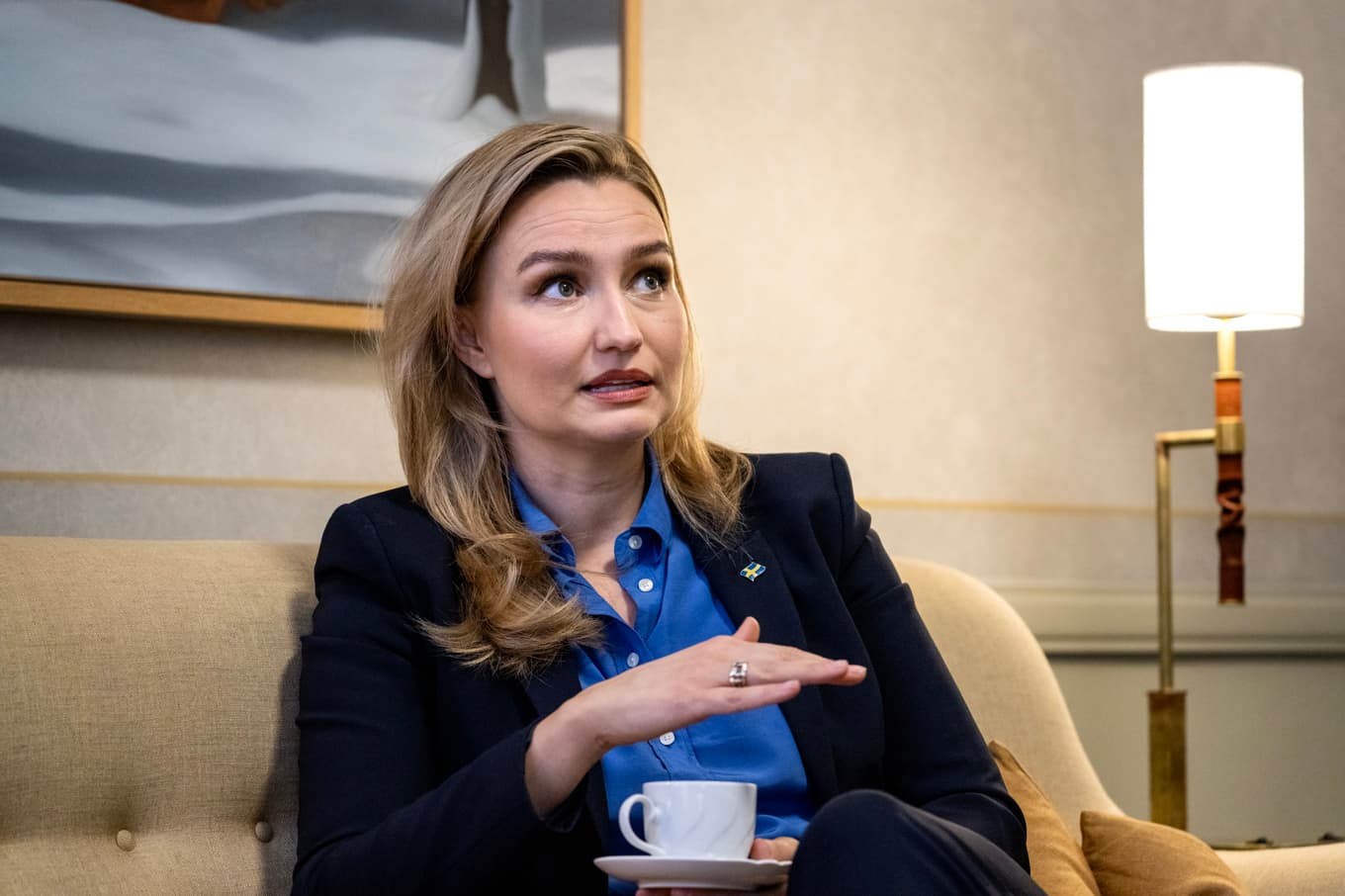 Kristdemokraternas partiledare, energi- och näringsminister Ebba Busch (KD). Foto: Christine Olsson/TT