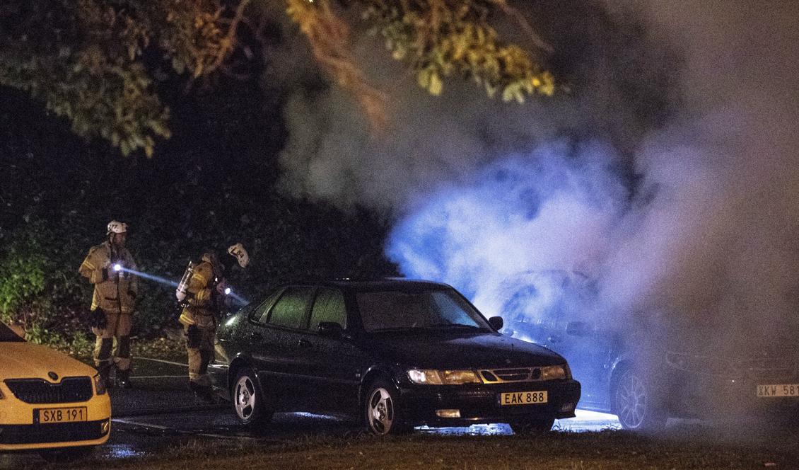 Bilbrand i Västra Frölunda i Göteborg tidigare i augusti. Foto: Oscar Magnusson/TT-arkivbild