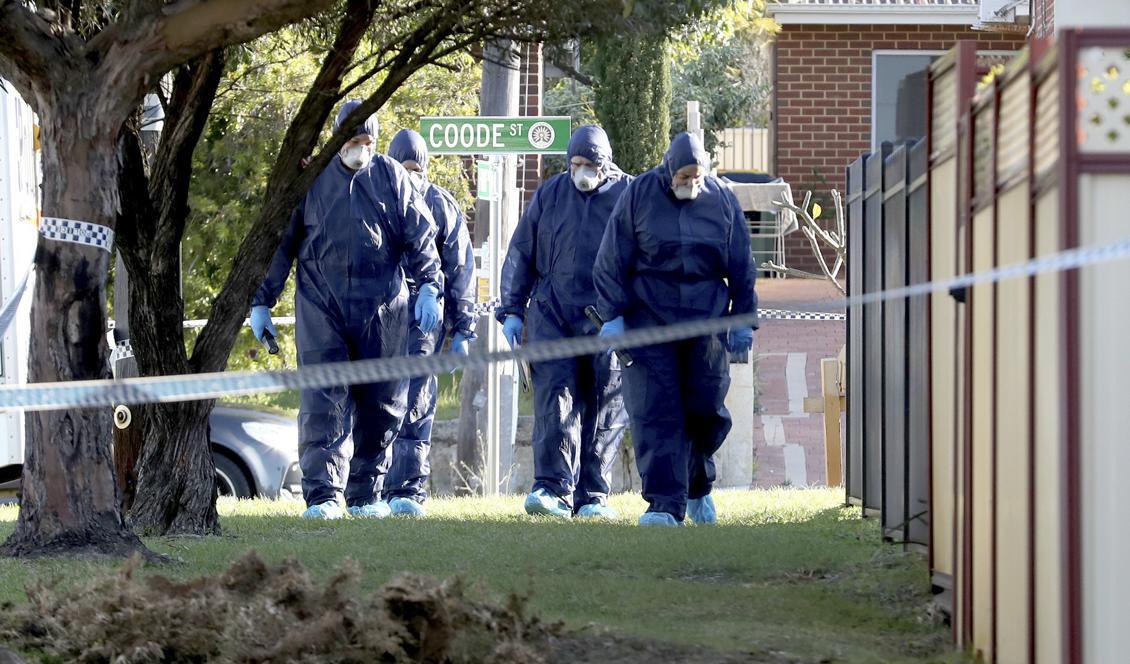 Fem människor hittades döda i huset i Perth. Foto: Richard Wainwright/AP/TT