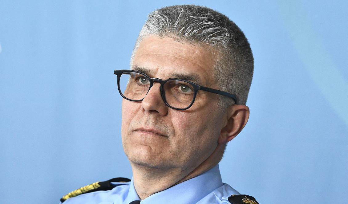 Rikspolischefen Anders Thornberg. Foto: Claudio Bresciani/TT-arkivbild