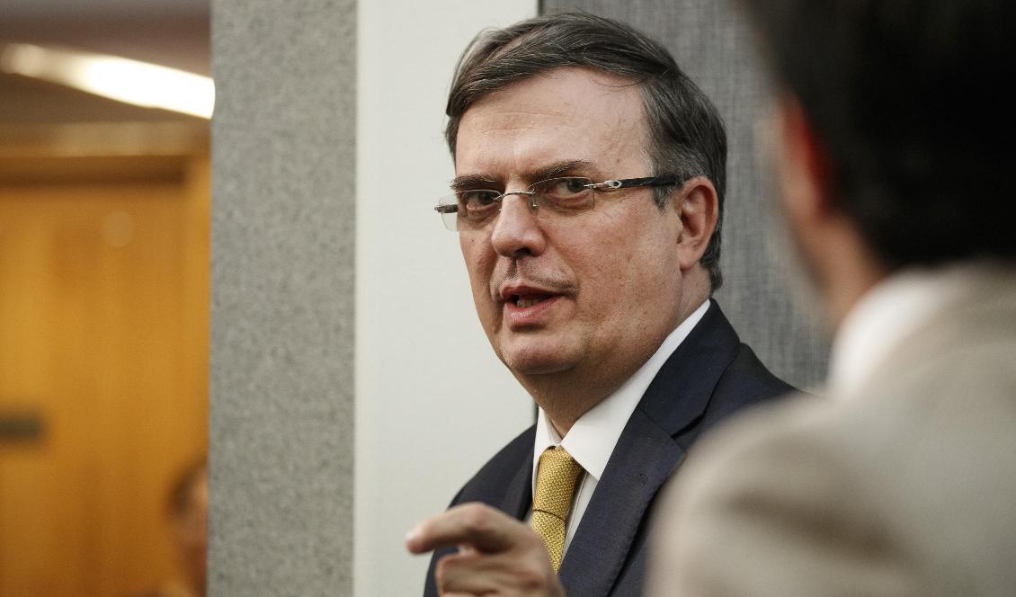 Mexikos utrikesminister Marcelo Ebrard befinner sig i Washington. Foto: Jacquelyn Martin/AP/TT