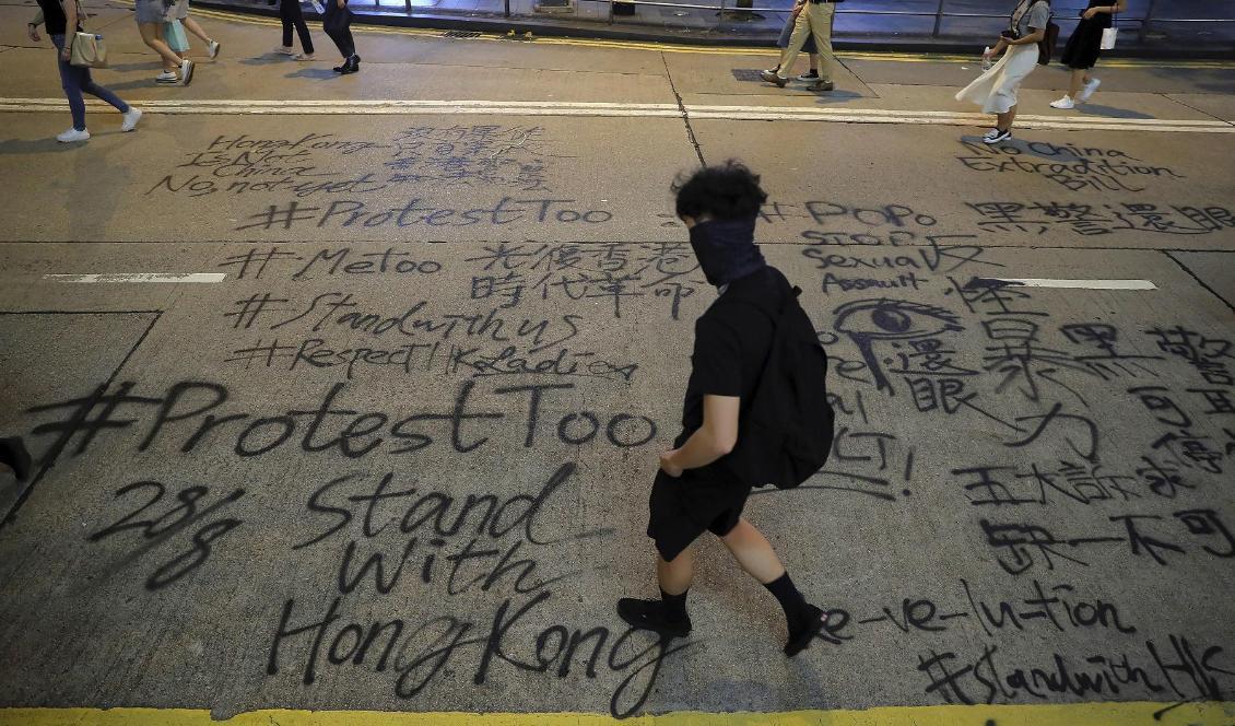 Nya oroligheter väntas i Hongkong i dag. Foto: Kin Cheung/AP/TT-arkivbild