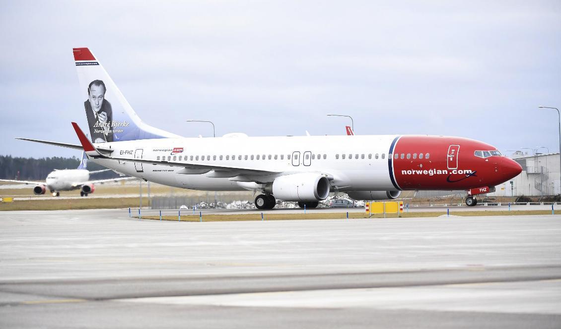 Sista flygningarna Stockholm–USA respektive Stockholm–Thailand med Norwegian går i mars 2020, enligt ett besparingsbeslut från lågprisflygbolaget. Foto: Fredrik Sandberg/TT-arkivbild