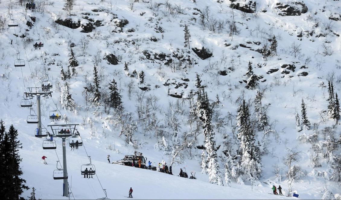 Lavinfaran är stor i södra Lapplandsfjällen. Foto: Nisse Schmidt/TT-arkivbild