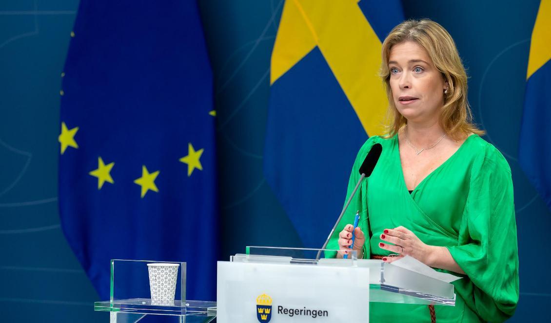 Klimat- och miljöminister Annika Strandhäll (S) vill få bukt med avfallsbrottsligheten. Foto: Magnus Liljegren/Regeringskansliet