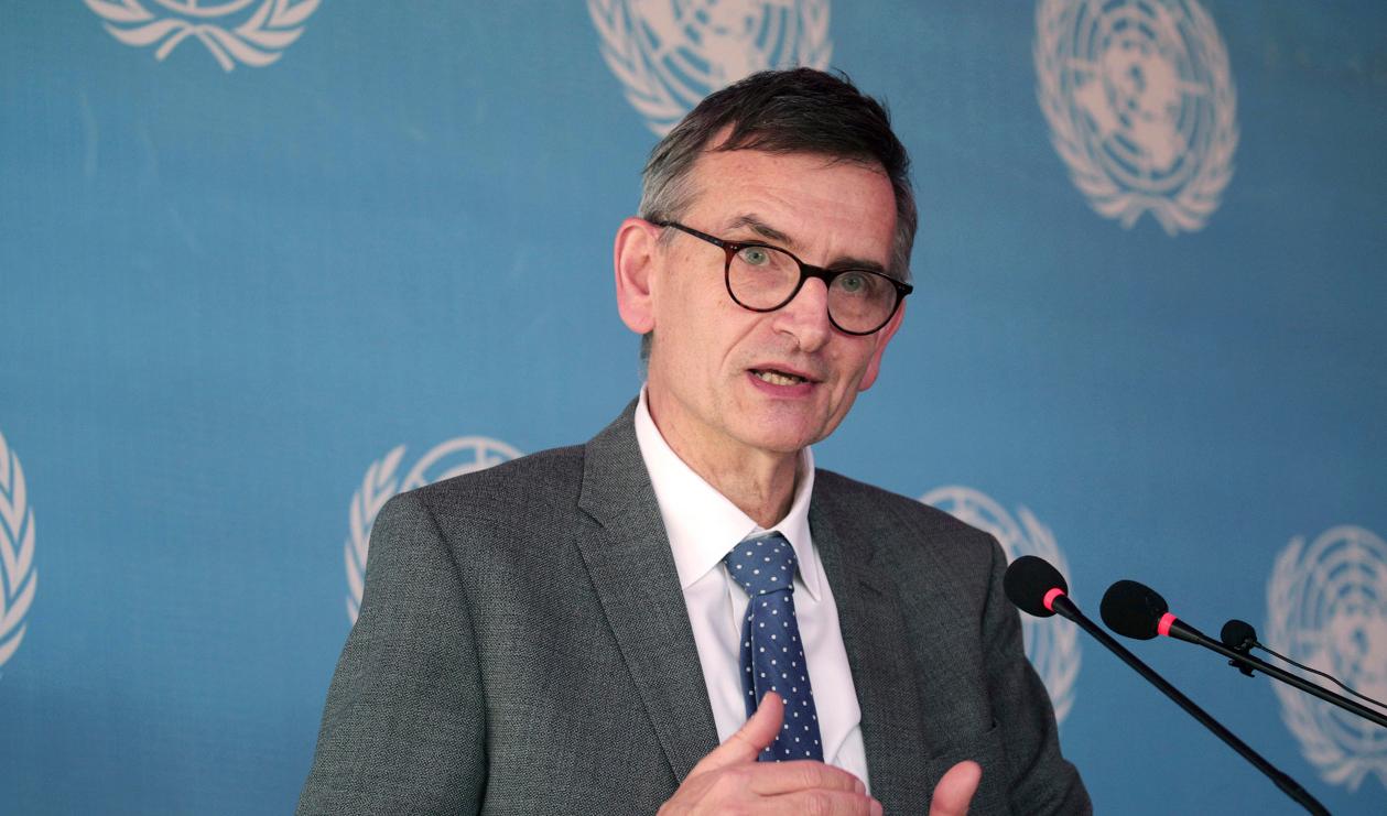 FN-sändebud Volker Perthes uppmanar parterna att respektera den nya vapenvilan. Arkivbild. Foto: AP/TT