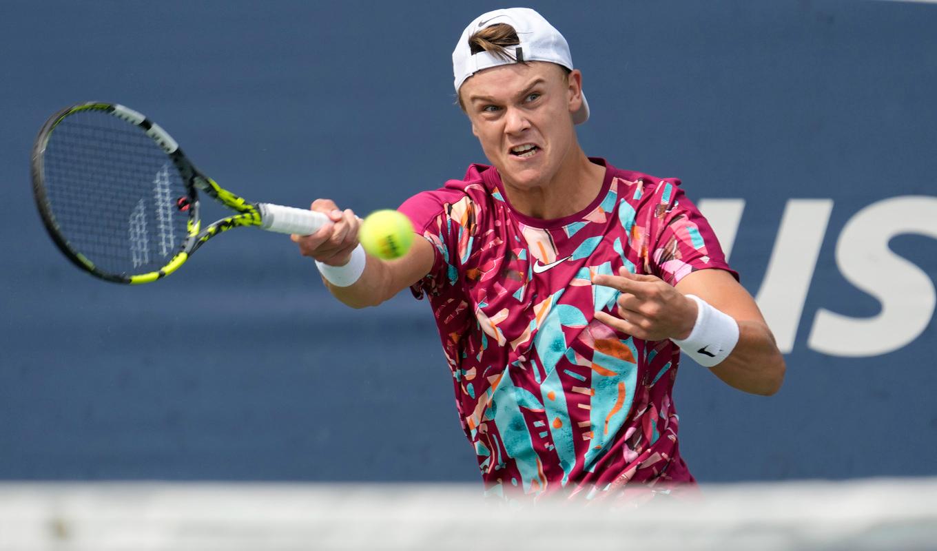 Holger Rune är utslagen i US Open. Foto: John Minchillo AP/TT