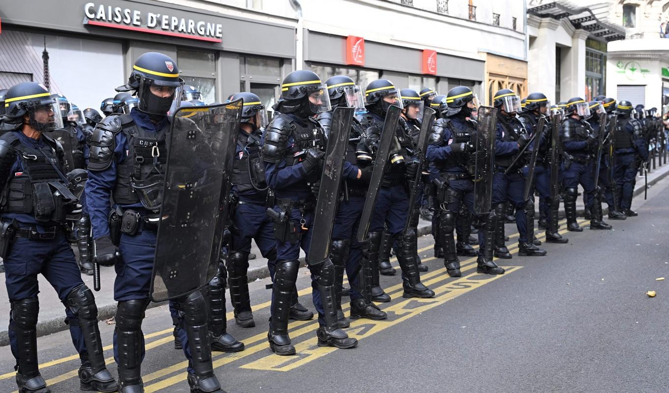 Fransk kravallpolis i Paris den 23 september 2023. Foto: Bertrand Guay/AFP via Getty Images