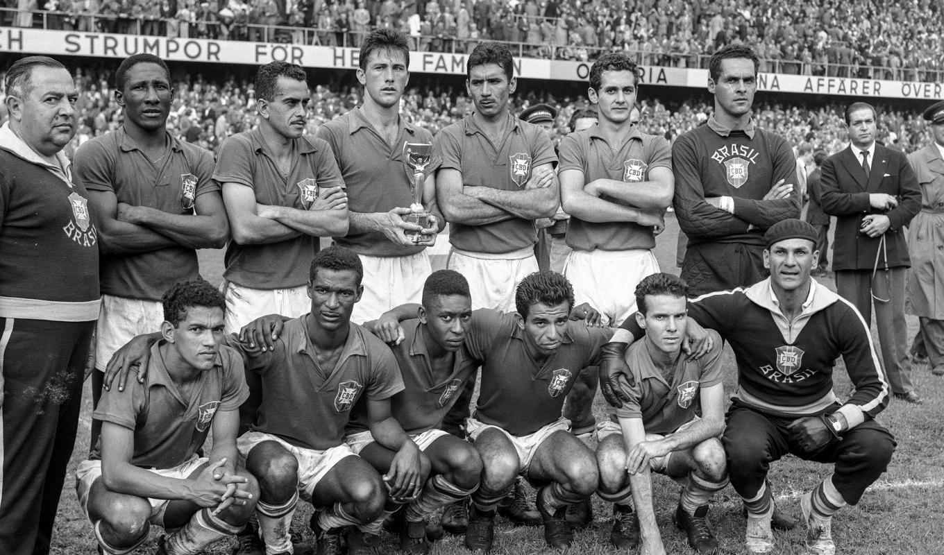 Brasilien vann med 5–2 över Sverige i VM-finalen 1958 och i ett slag var fotbolls­världen förvandlad.Foto: Pressens Bild/TT