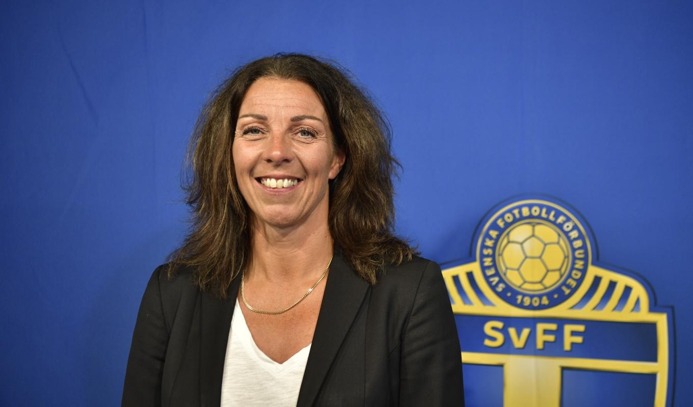 Andrea Möllerberg, snart ny gs på SvFF. Hon blir första kvinnan på posten och vill bidra till att ge svensk fotboll kraft nationellt och internationellt. Foto: Mikael Landeström/TT