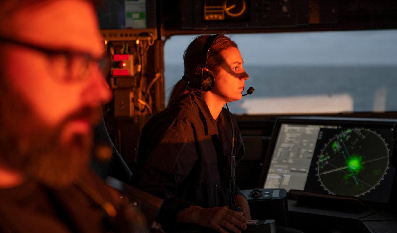 Den svenska marinen deltar i övningen ”Freezing Winds 23” i Finska viken tillsammans med en rad Natoländer. Foto: Ola Jacobsen/Försvarsmakten