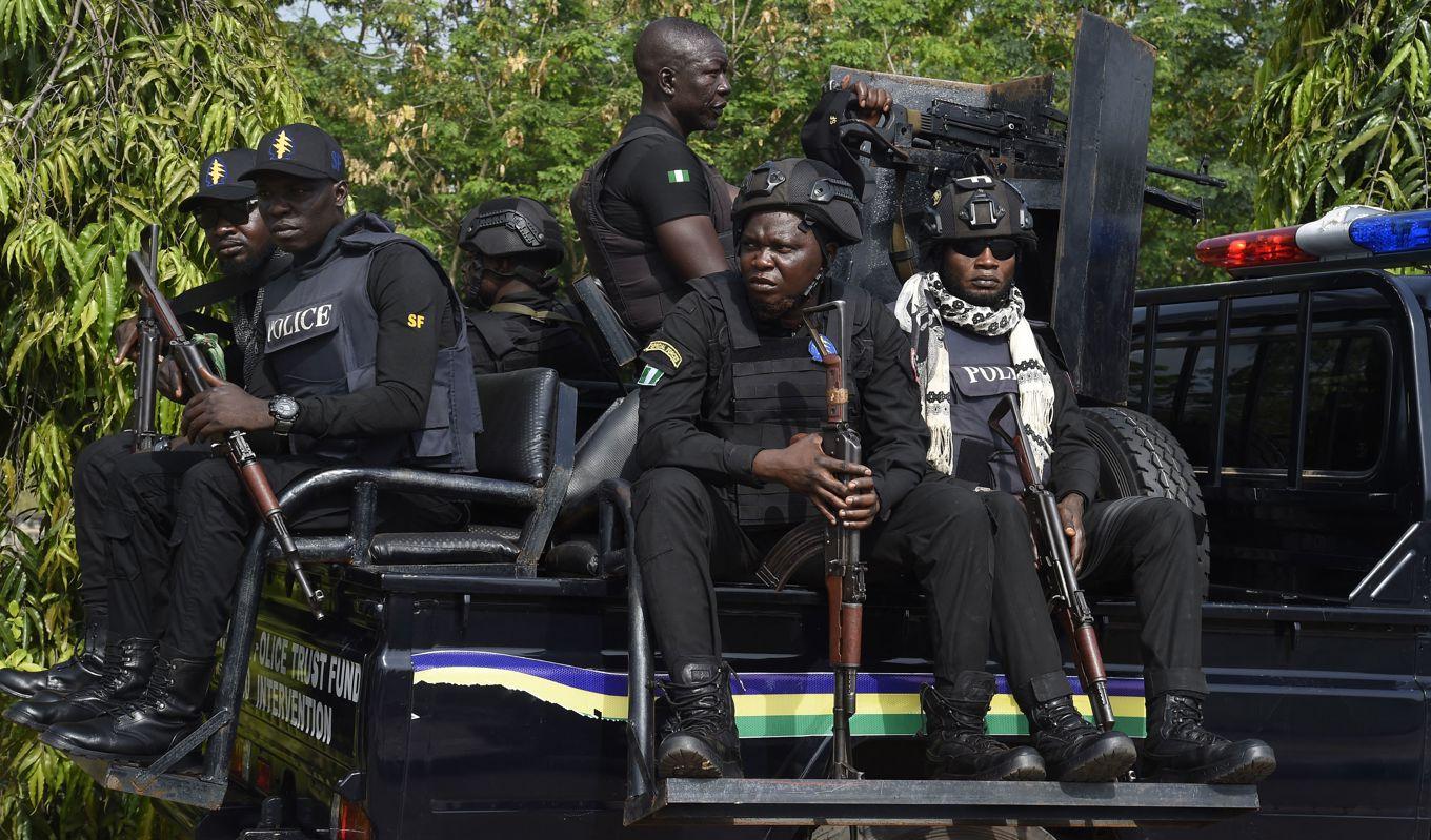 Polis i sydöstra Nigeria den 3 november 2021. Foto: Utomi Ekpei/AFP via Getty Images