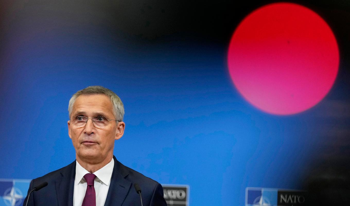 Jens Stoltenberg på Natos utrikesministermöte i Bryssel i november. Arkivbild. Foto: Virginia Mayo/AP/TT