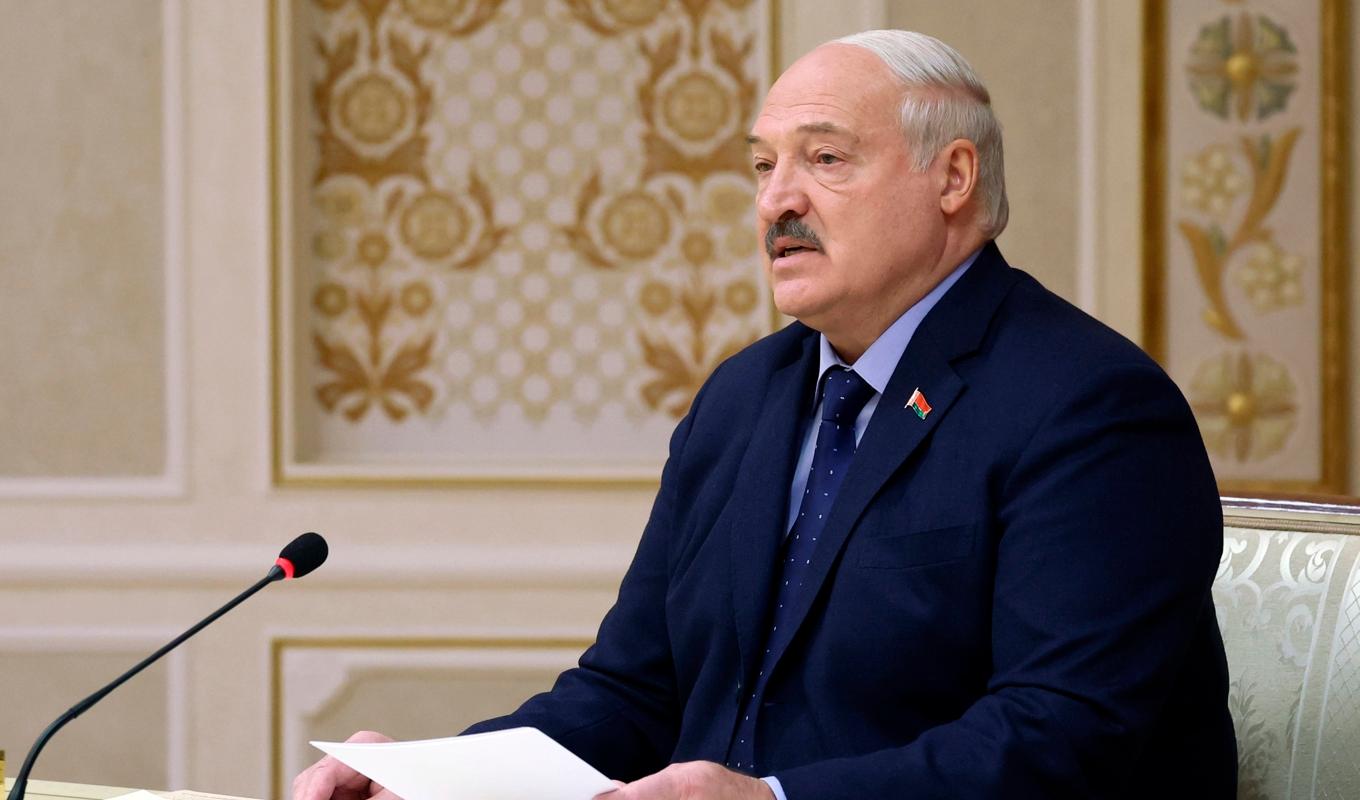 Belarus ledare Aleksandr Lukasjenko. Arkivbild. Foto: Valery Sharifulin/AP/TT