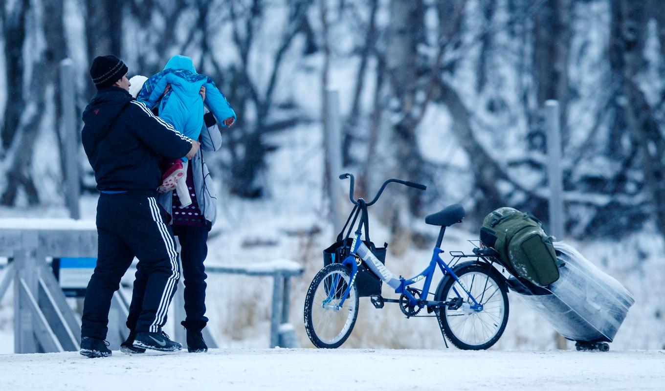 2015 korsade flera migranter med spionuppdrag gränsen till Norge. Arkivbild. Foto: Cornelius Poppe/NTB/TT