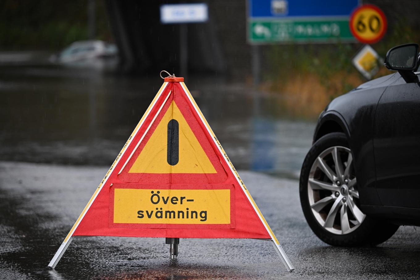 Regnet har ställt till med översvämningar på många platser längs västkusten. Arkivbild. Foto: Johan Nilsson/TT