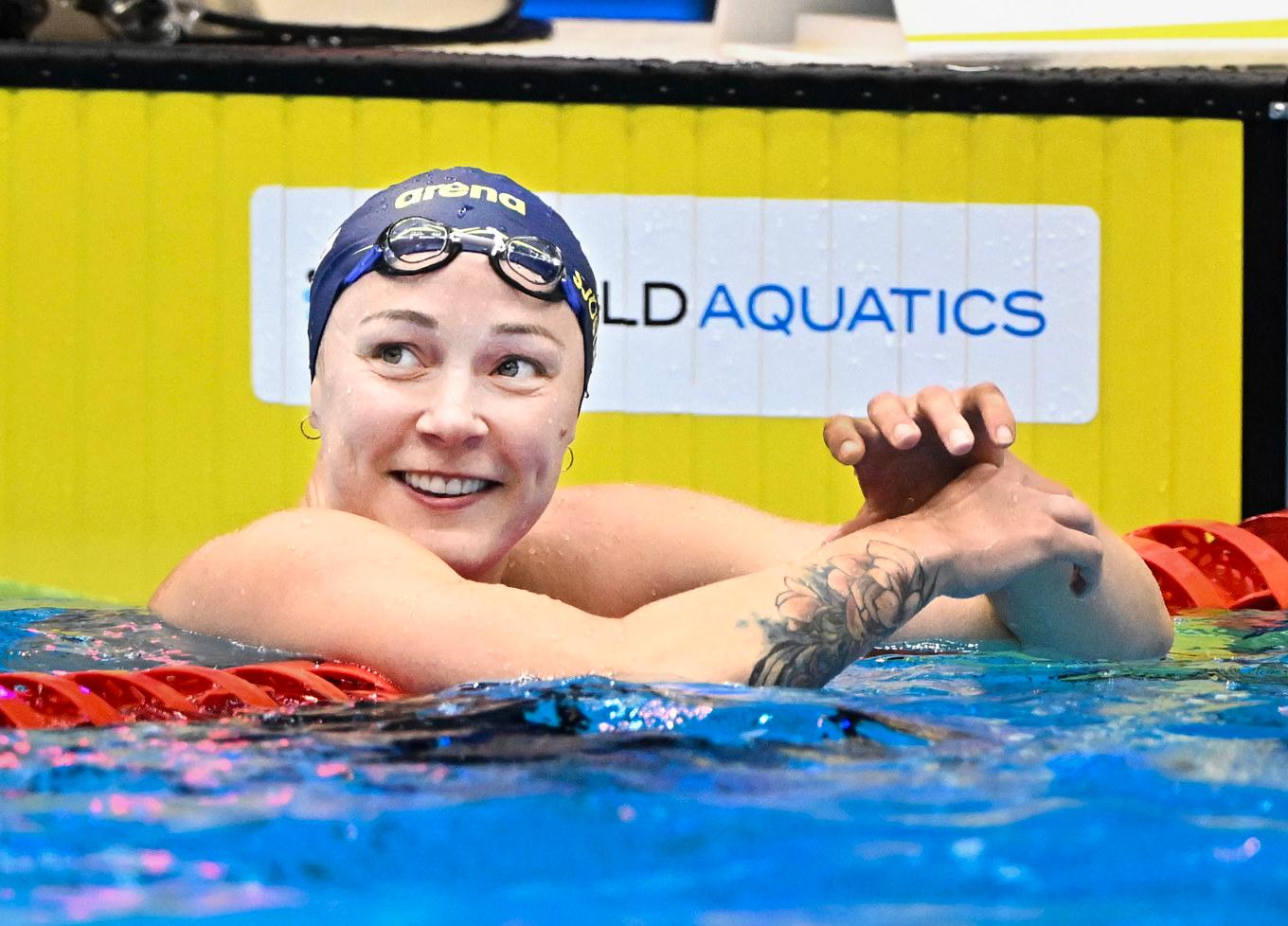 Sarah Sjöström imponerade när hon vann 50 meter fritt i Luxemburg. Foto: Jonas Ekströmer/TT