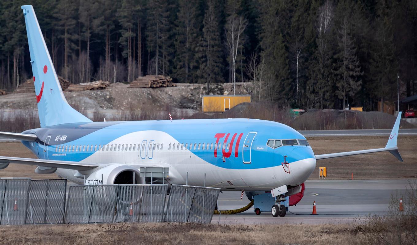 Ett flygplan från resebolaget Tui på väg till Thailand har tvingats vända. Arkivbild. Foto: Johan Nilsson/TT