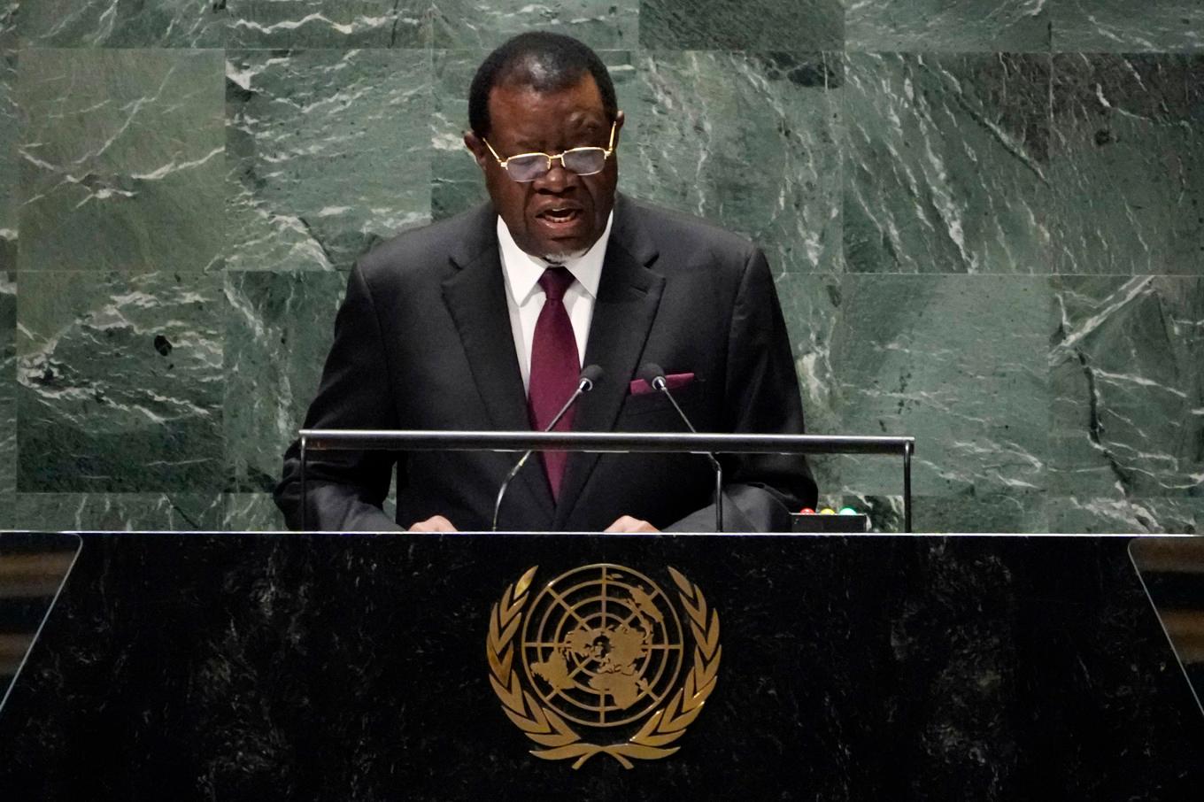 Hage Geingob. Arkivbild. Foto: Richard Drew/AP/TT