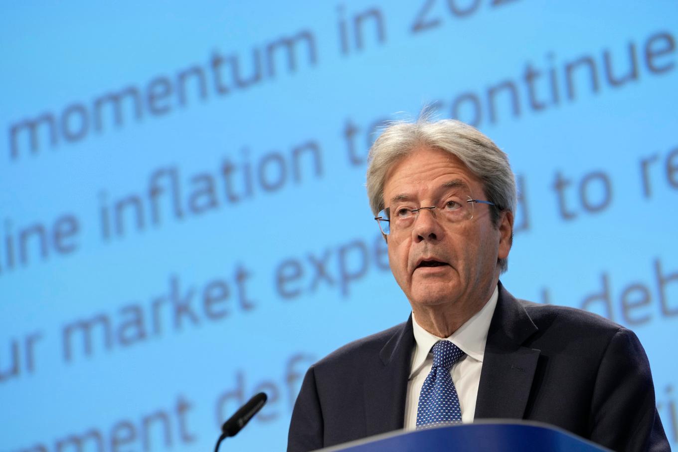 EU:s ekonomikommissionär Paolo Gentiloni. Arkivfoto. Foto: Virginia Mayo/AP/TT