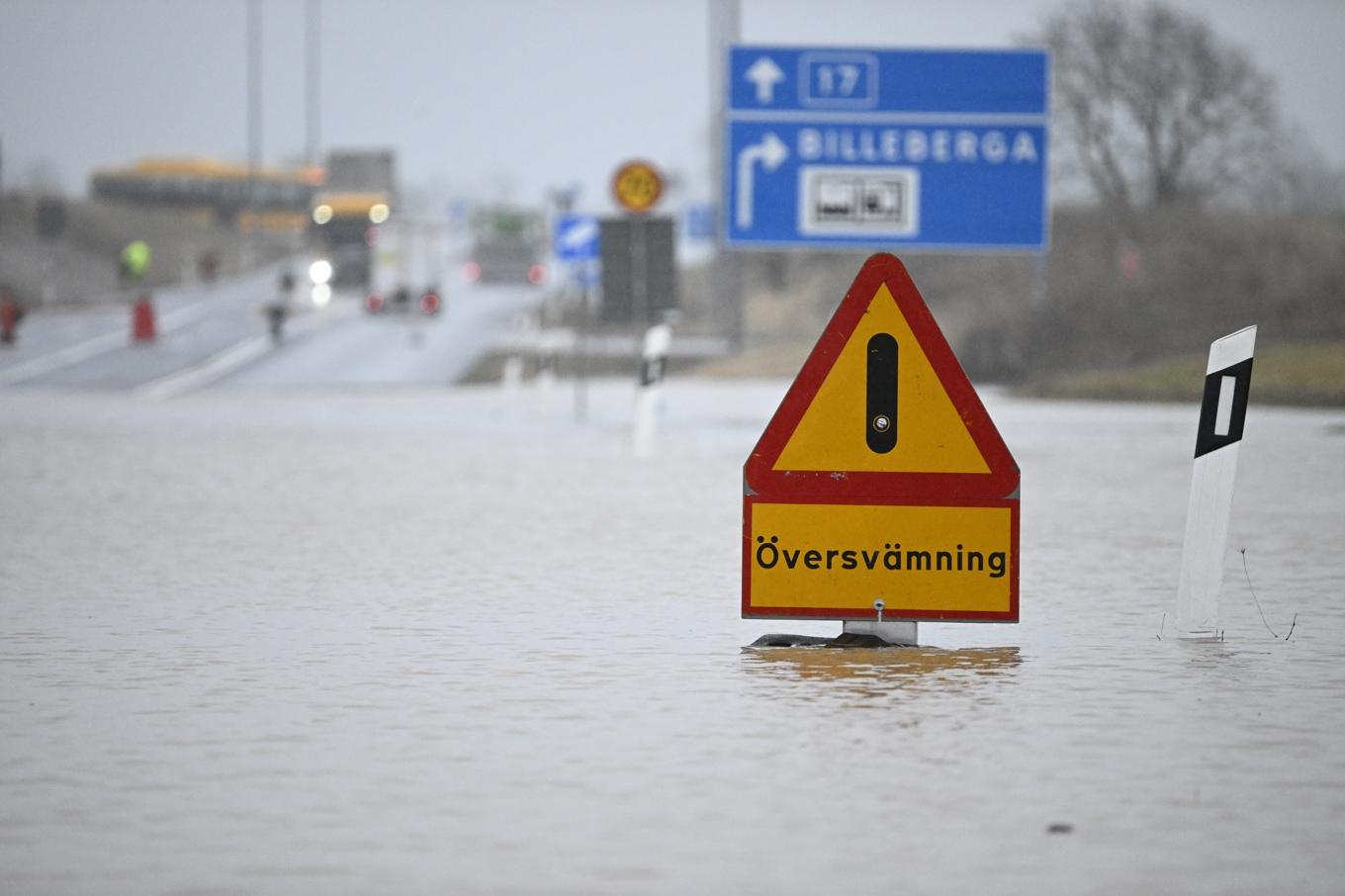 MSB har identifierat 26 platser i Sverige som är särskilt utsatta för översvämningrisk. Arkivbild. Foto: Johan Nilsson/TT