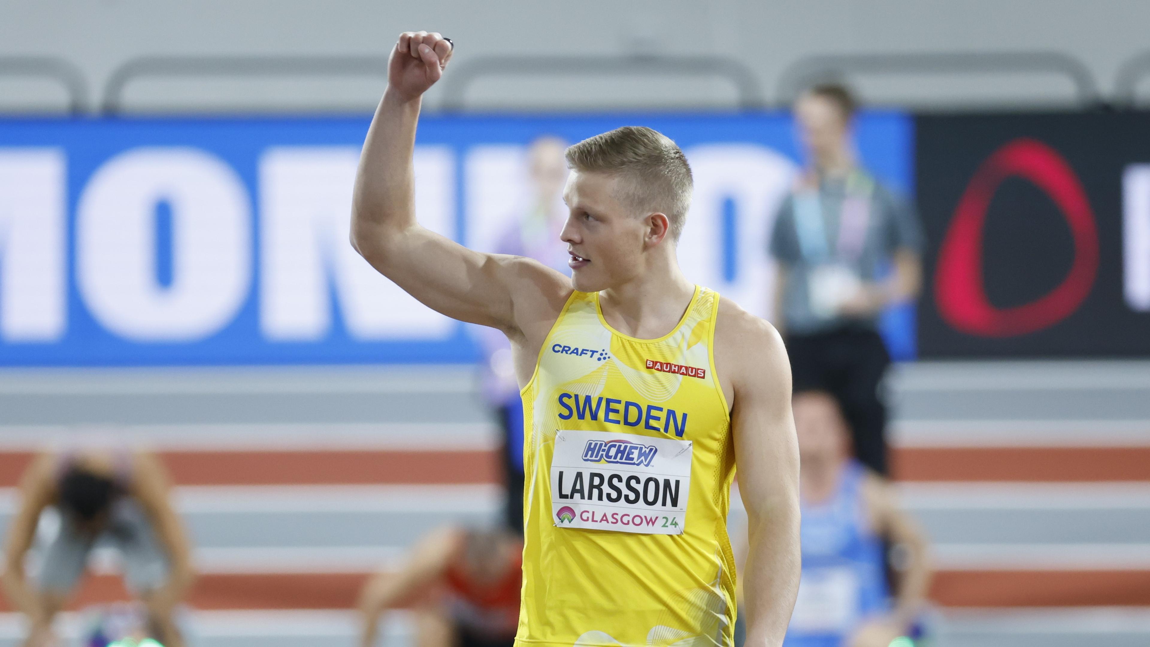 Henrik Larsson springer semifinal på 60 meter i kväll. Foto: Christine Olsson/TT