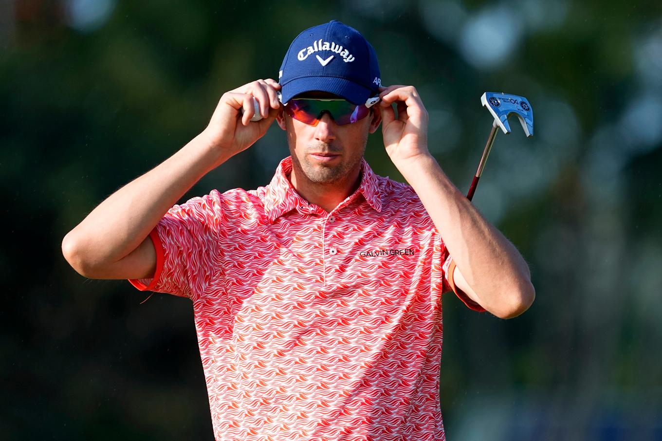 Alexander Björk gjorde sex birdies men också två bogeys i andra rundan i Florida. Arkivbild. Foto: Matt York/AP/TT