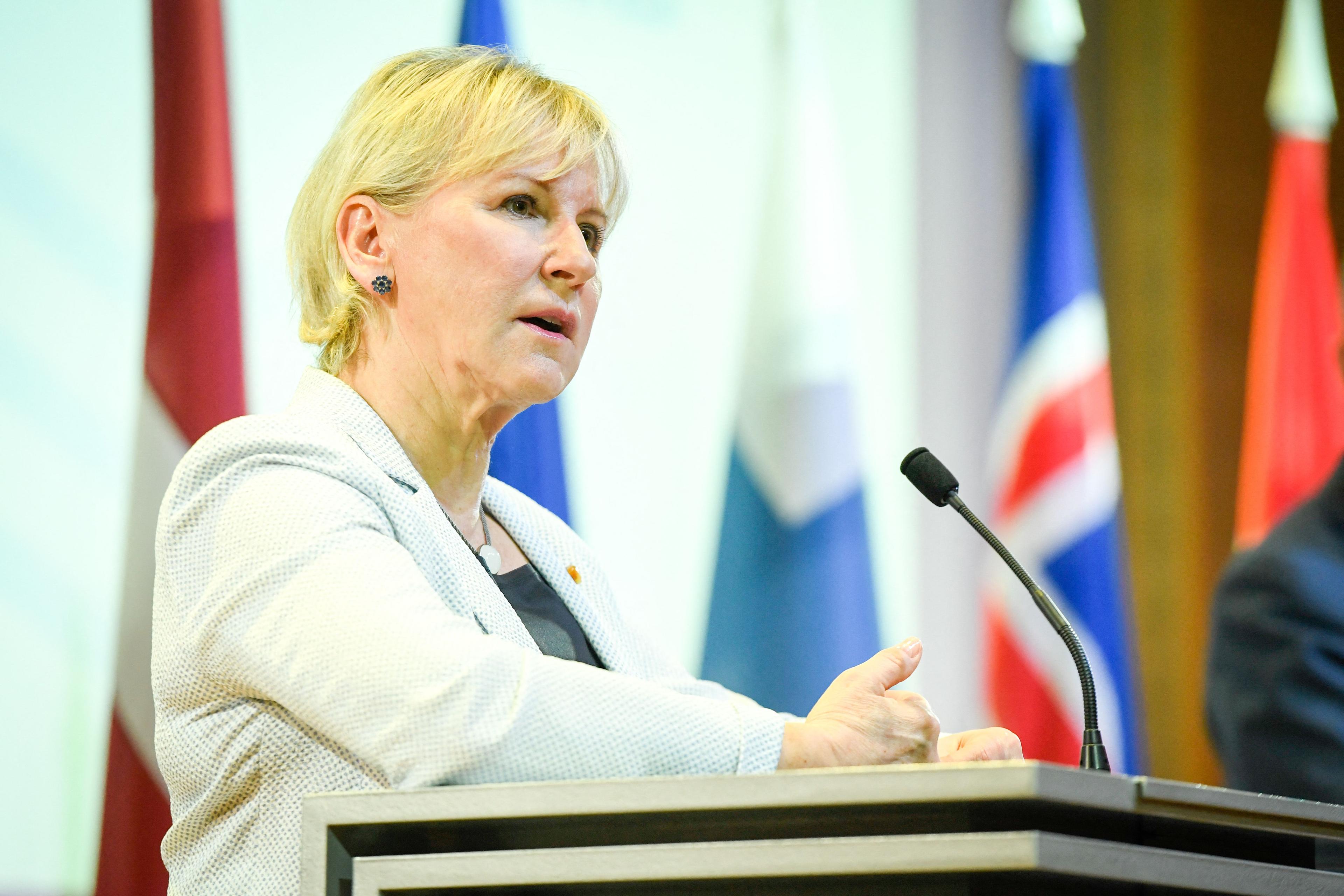 Sveriges tidigare utrikesminister Margot Wallström (S). Foto: Ilmars Znotins/AFP via Getty Images