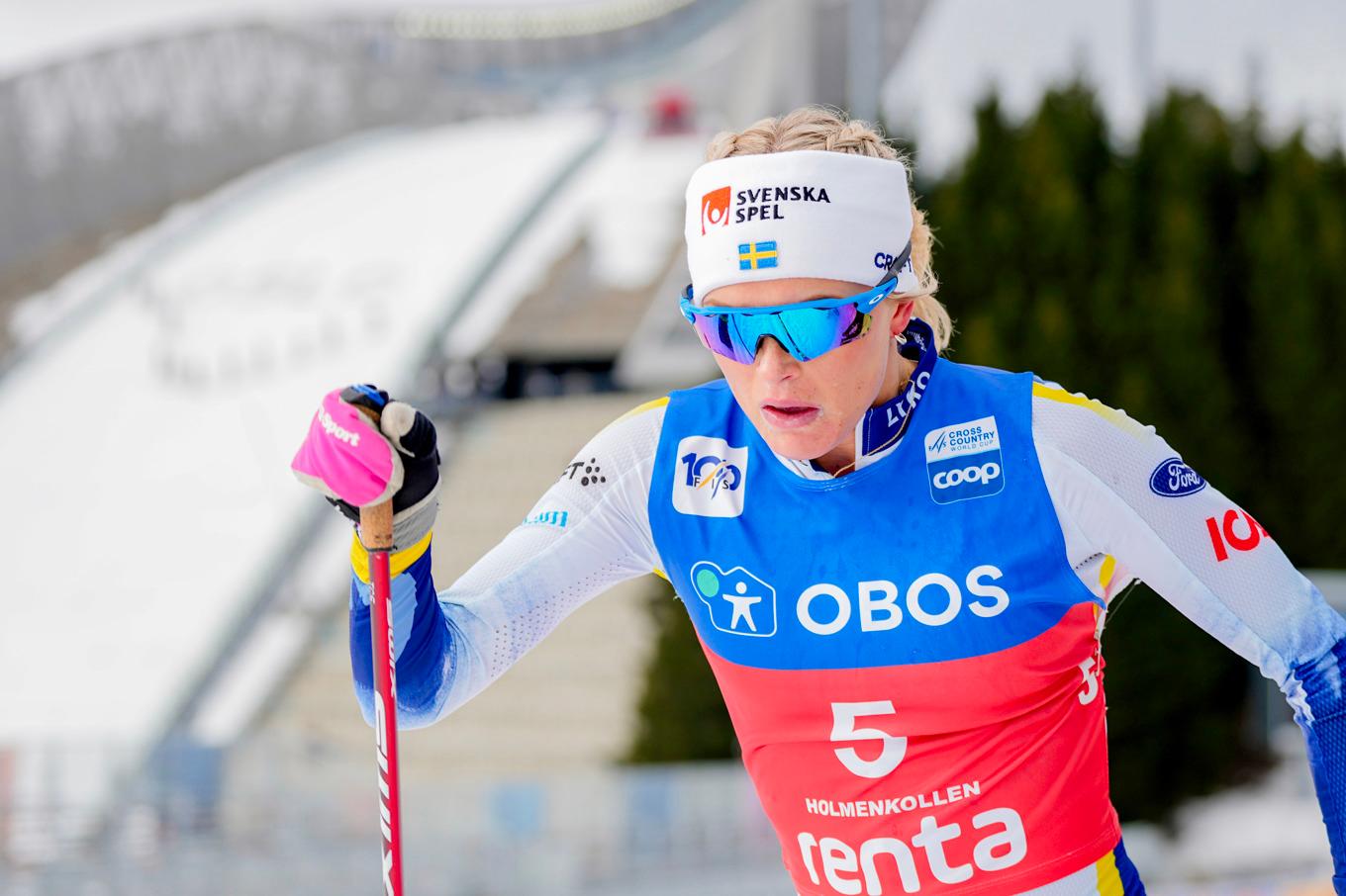 Frida Karlsson vann femmilen i Holmenkollen. Foto: Beate Oma Dahle/NTB/TT