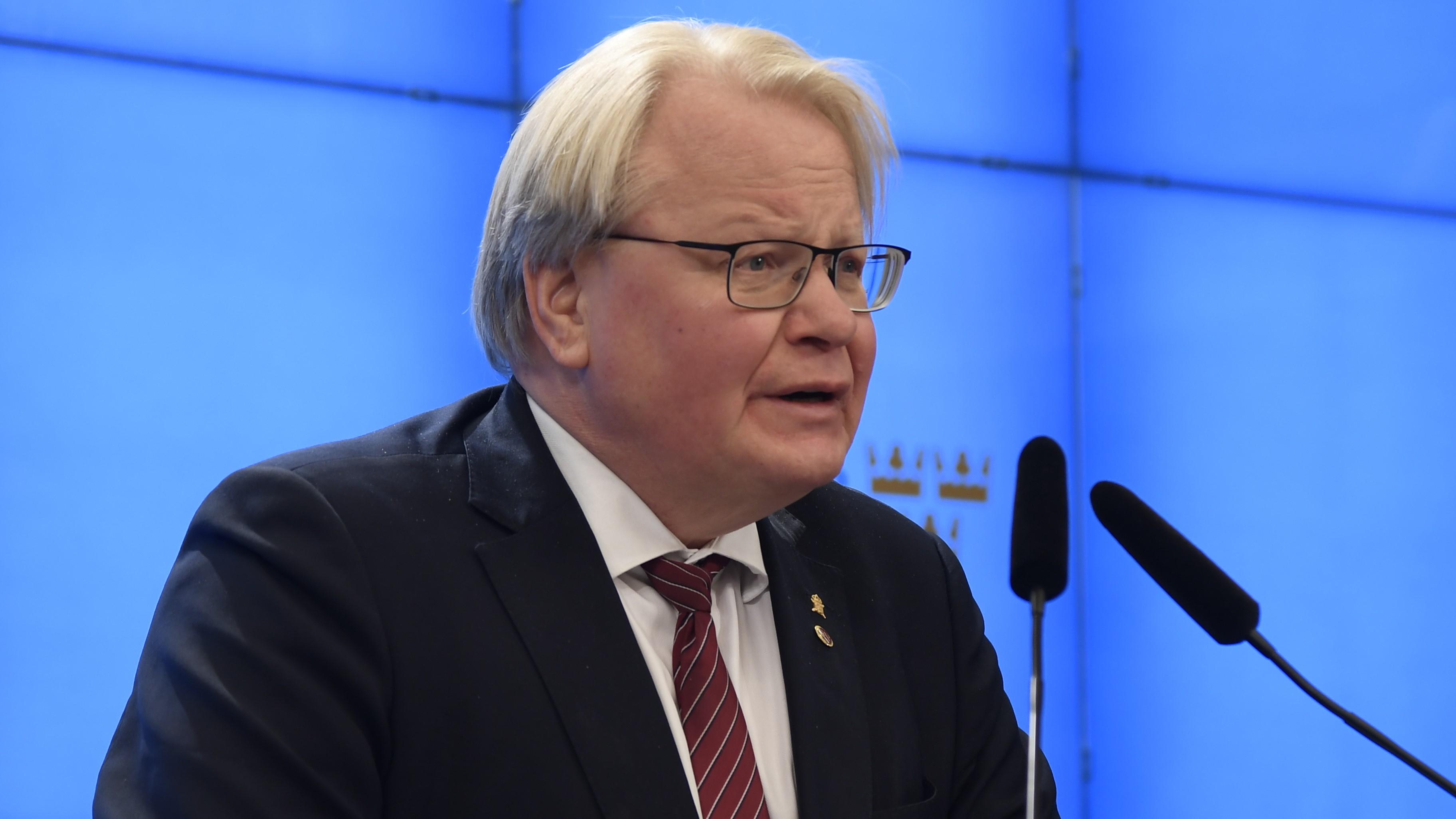 Socialdemokraternas försvarspolitiska talesperson Peter Hultqvist vill ha en gyllene aktie i Saab. Arkivbild. Foto: Fredrik Surell/TT