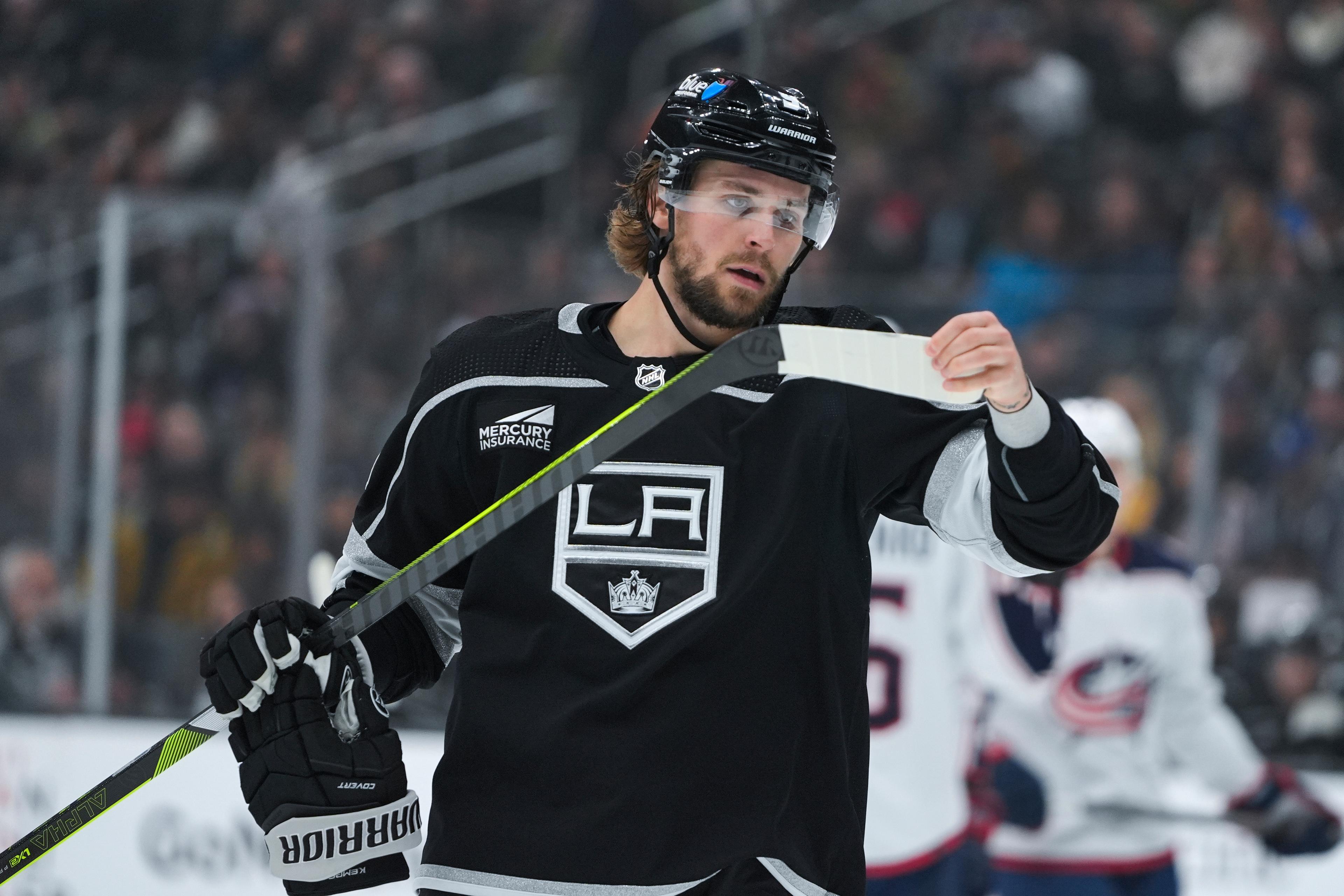 Adrian Kempe fyller på truppen till ishockey-VM. Arkivbild. Foto: Ryan Sun/AP/TT