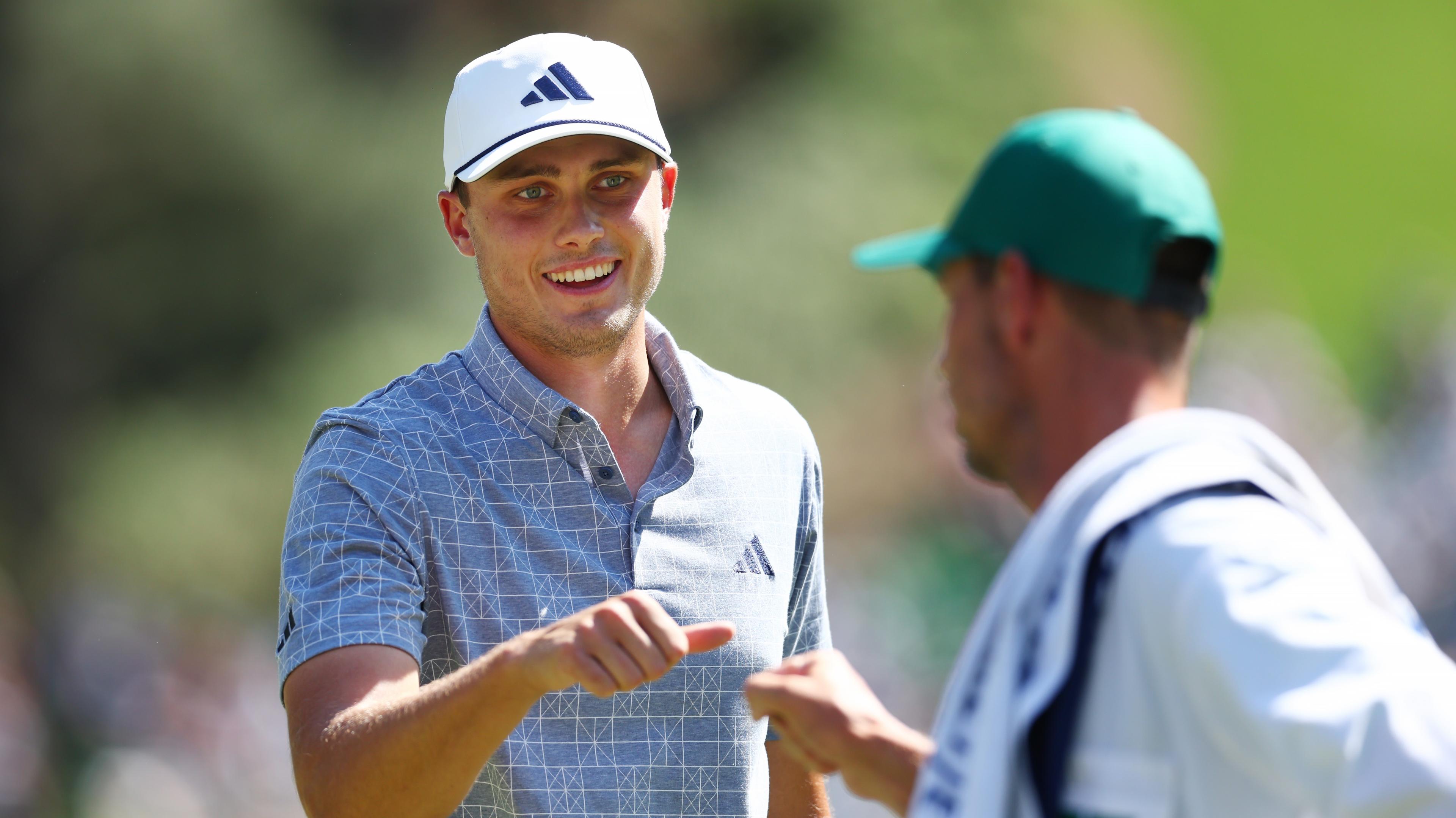 Ludvig Åberg erövrade en hel golfvärld med sitt bländande spel i Masters. Men han fick lika många fans på grund av hur han uppträdde på banan. Med ett leende gick han runt, lugn som en filbunke. Trots att detta var hans första major-tävling. Foto: Maddie Meyer/Getty Images