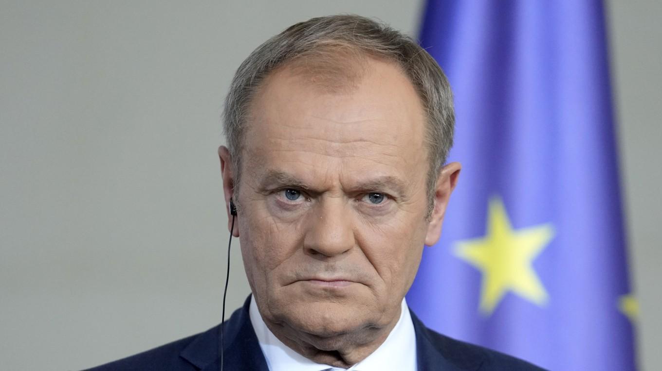 Polens premiärminister Donald Tusk under ett besök i Berlin i mars. Foto: Ebrahim Noroozi/AP/TT