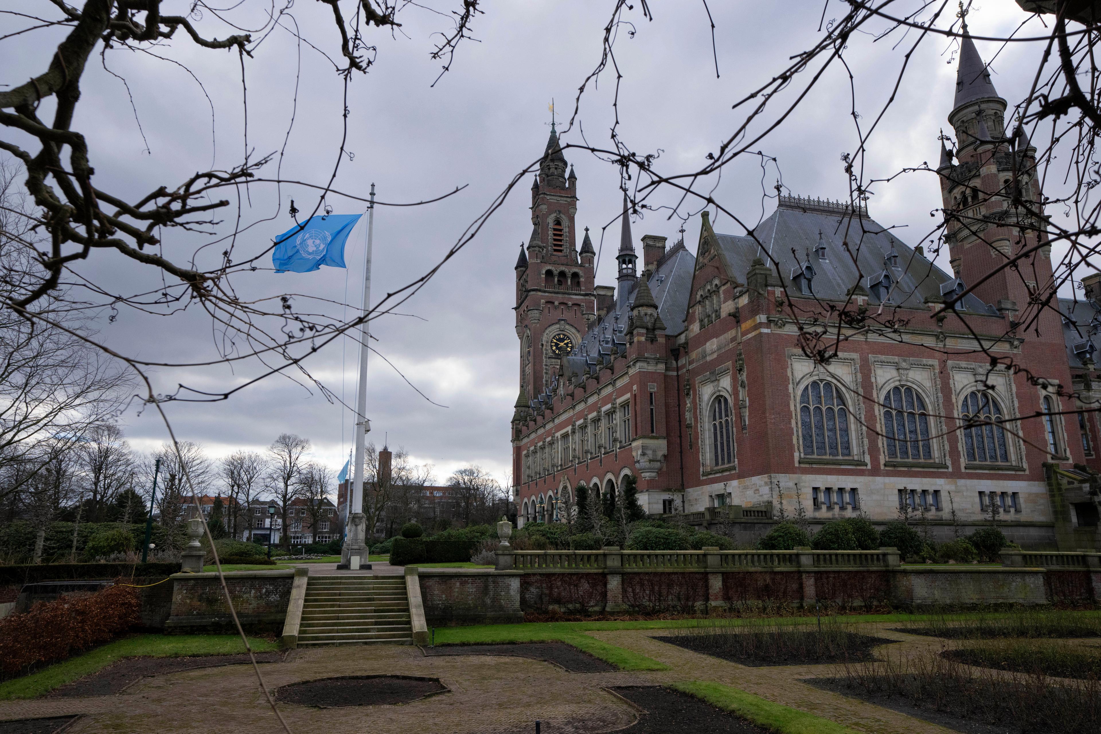 Internationella domstolen (ICJ) finns i Fredspalatset i Haag. Arkivbild. Foto: Peter Dejong/AP/TT