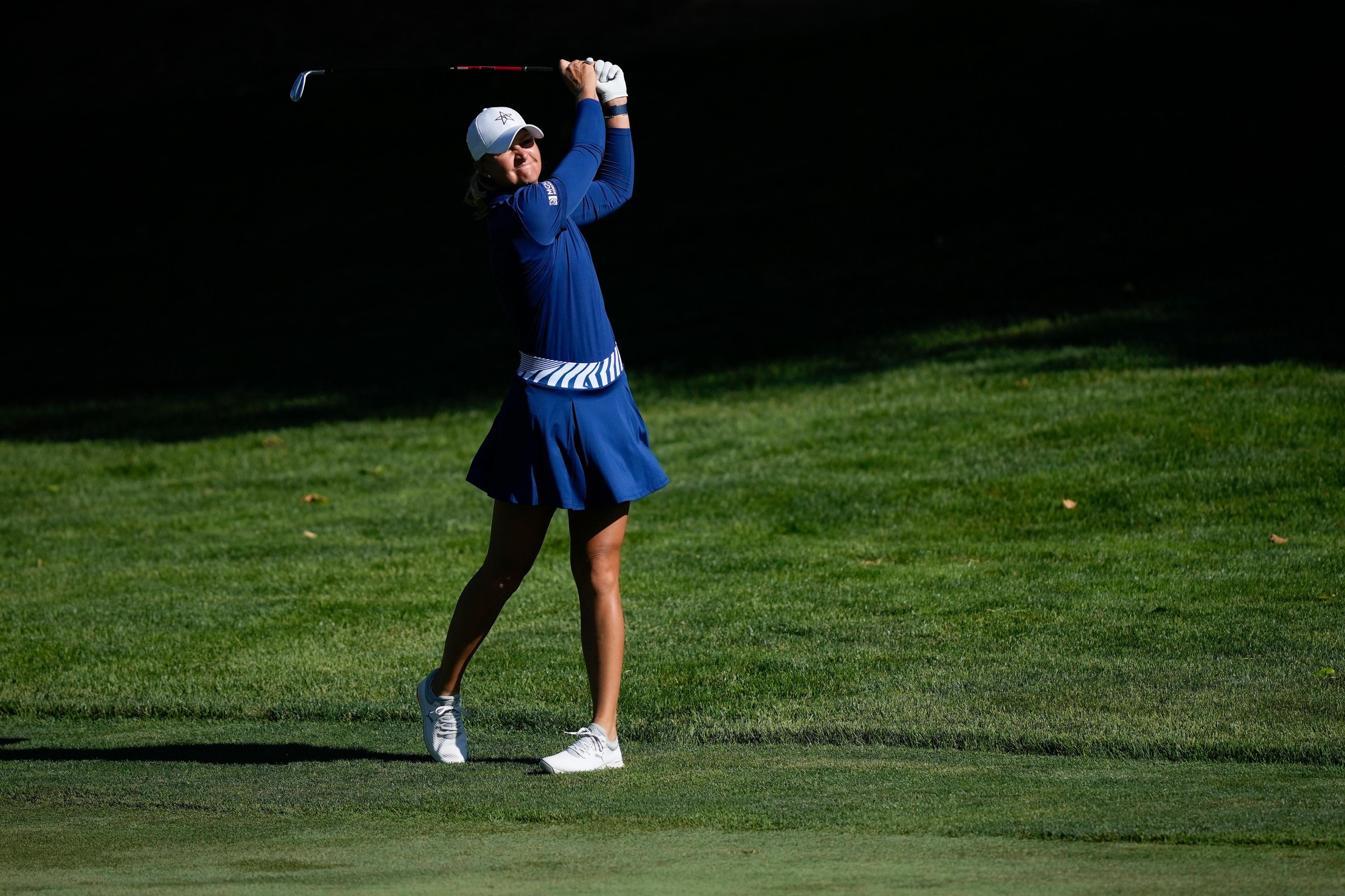 Anna Nordqvist är en av två svenskor som får spela vidare i helgens US Open i Pennsylvania. Foto: Matt Rourke/AP/TT