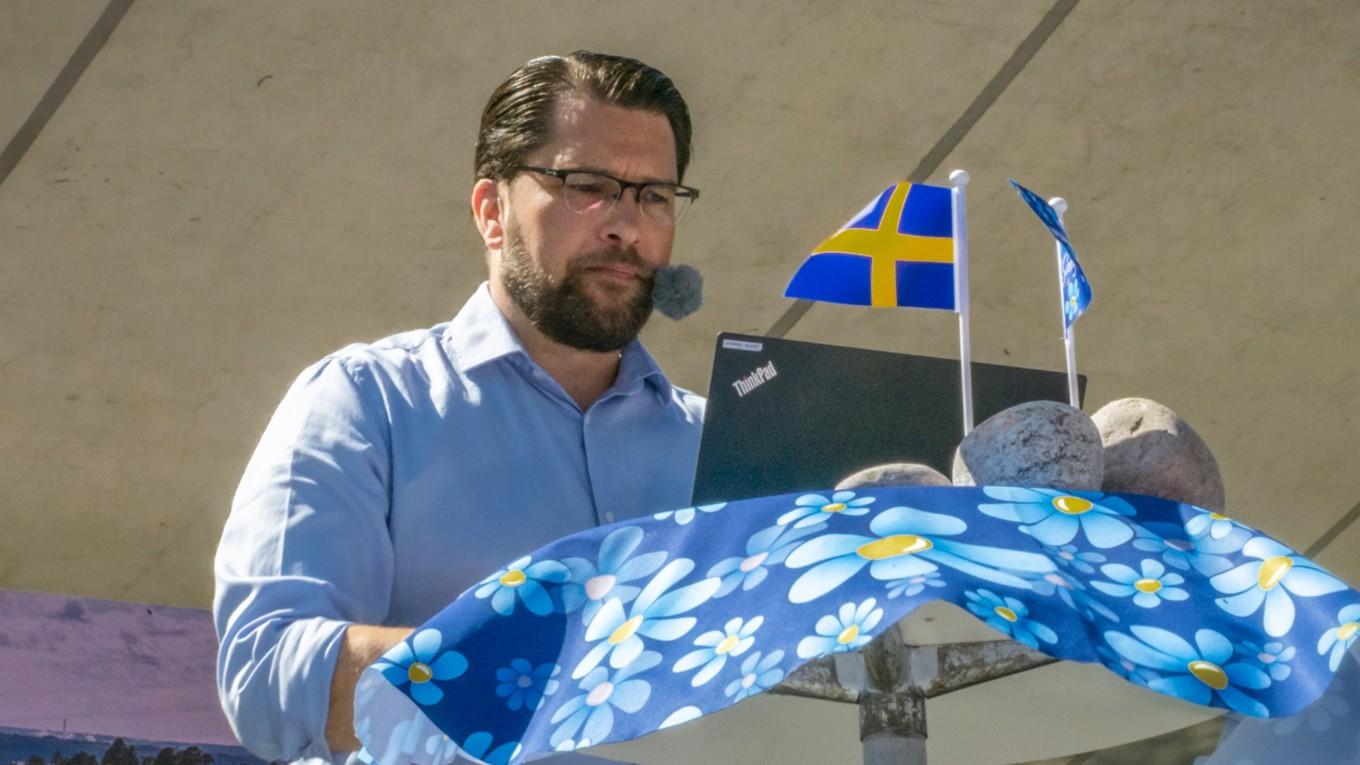 SD-ledaren Jimmie Åkesson. Foto: Bilbo Lantto