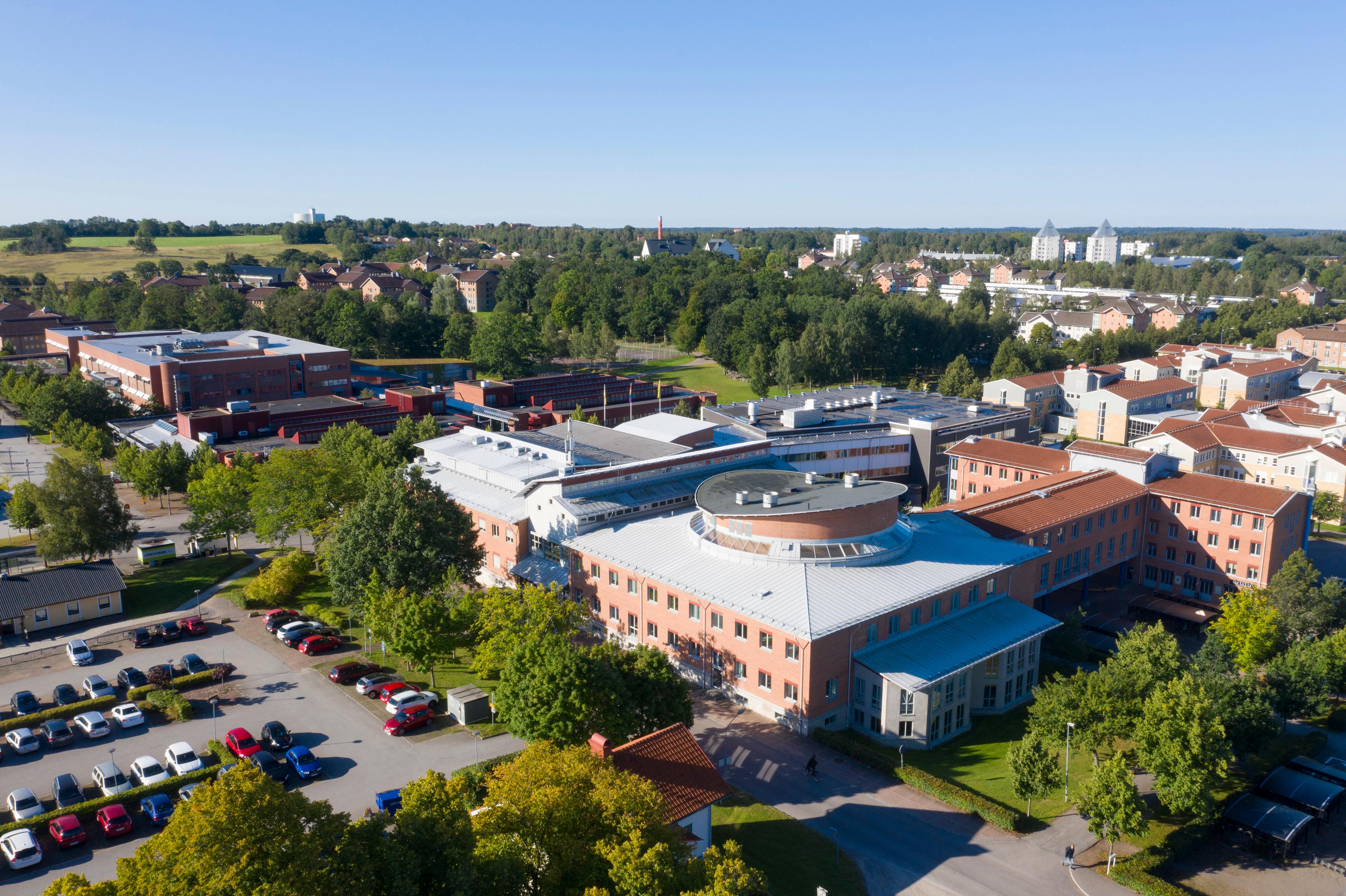 Delar av campus av Linnéuniversitetet i Växjö.Arkivbild. Foto: Fredrik Sandberg/TT