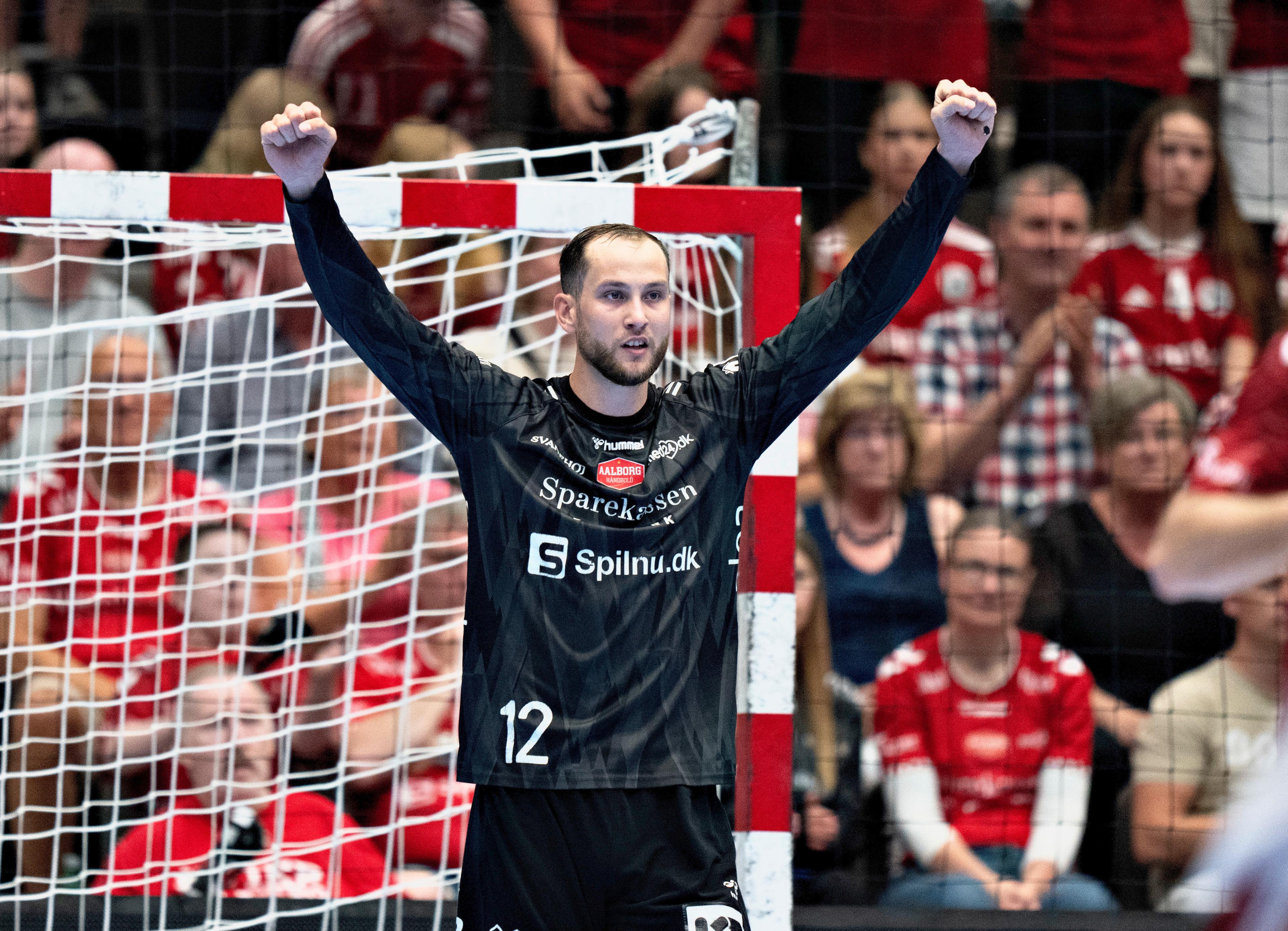 23-årige svensken Fabian Norsten kom in i Ålborgs mål i Champions League-semifinalen. Arkivbild. Foto: Henning Bagger/Ritzau Scanpix/TT