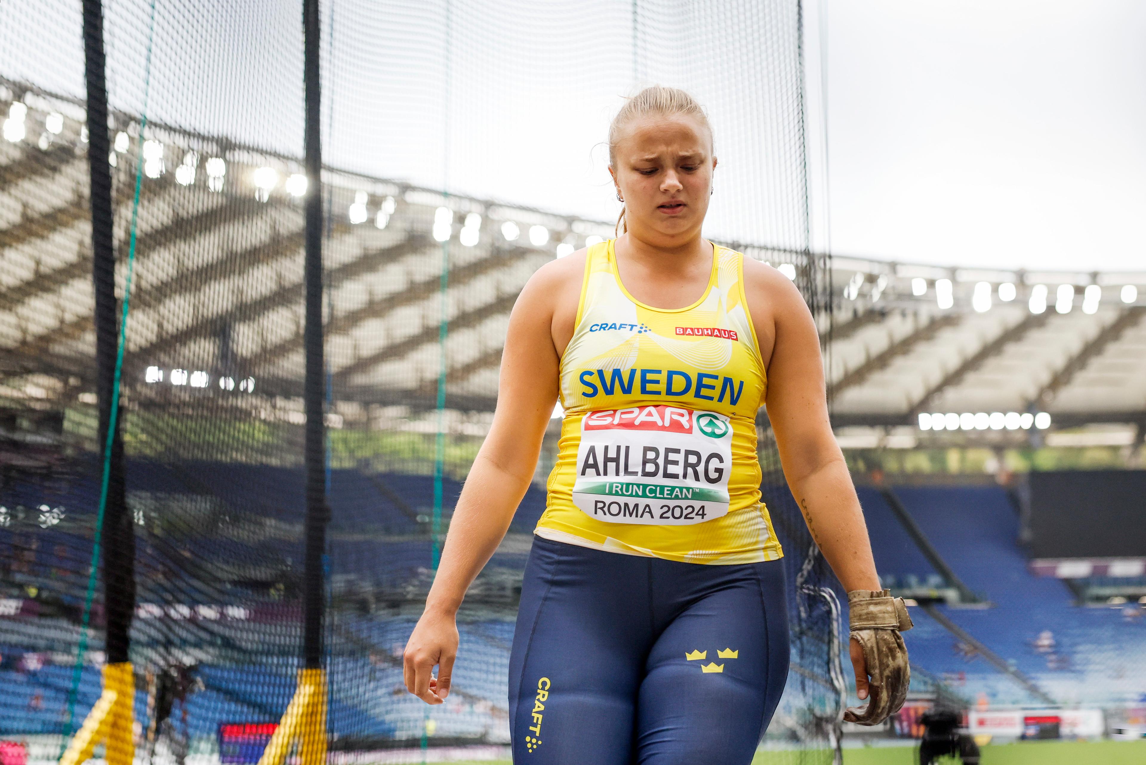 Grete Ahlberg fick inte till det i EM-kvalet i slägga. Foto: Christine Olsson/TT