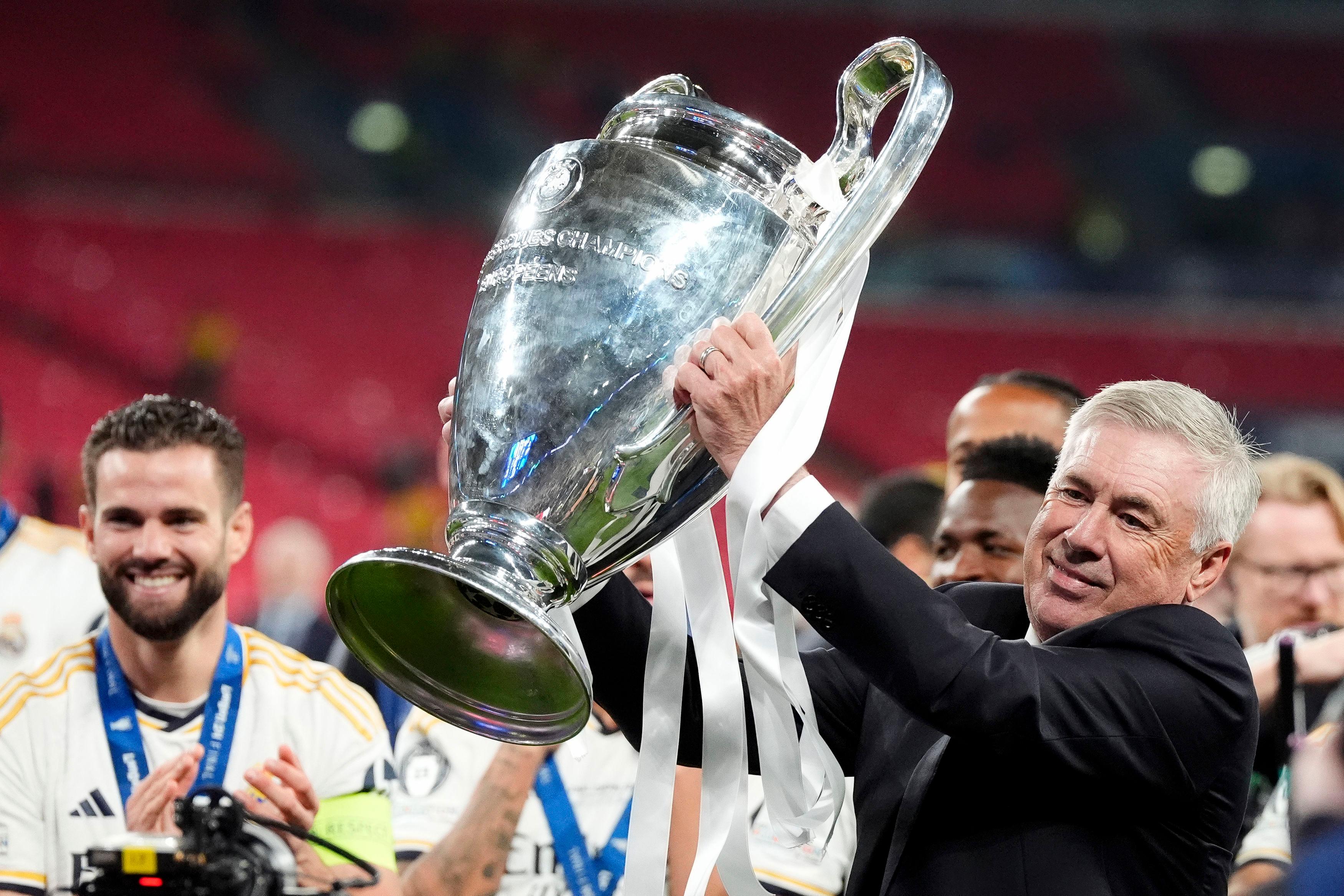 Carlo Ancelotti vann nyligen Champions League med Real Madrid. Arkivbild. Foto: Nick Potts/AP/TT