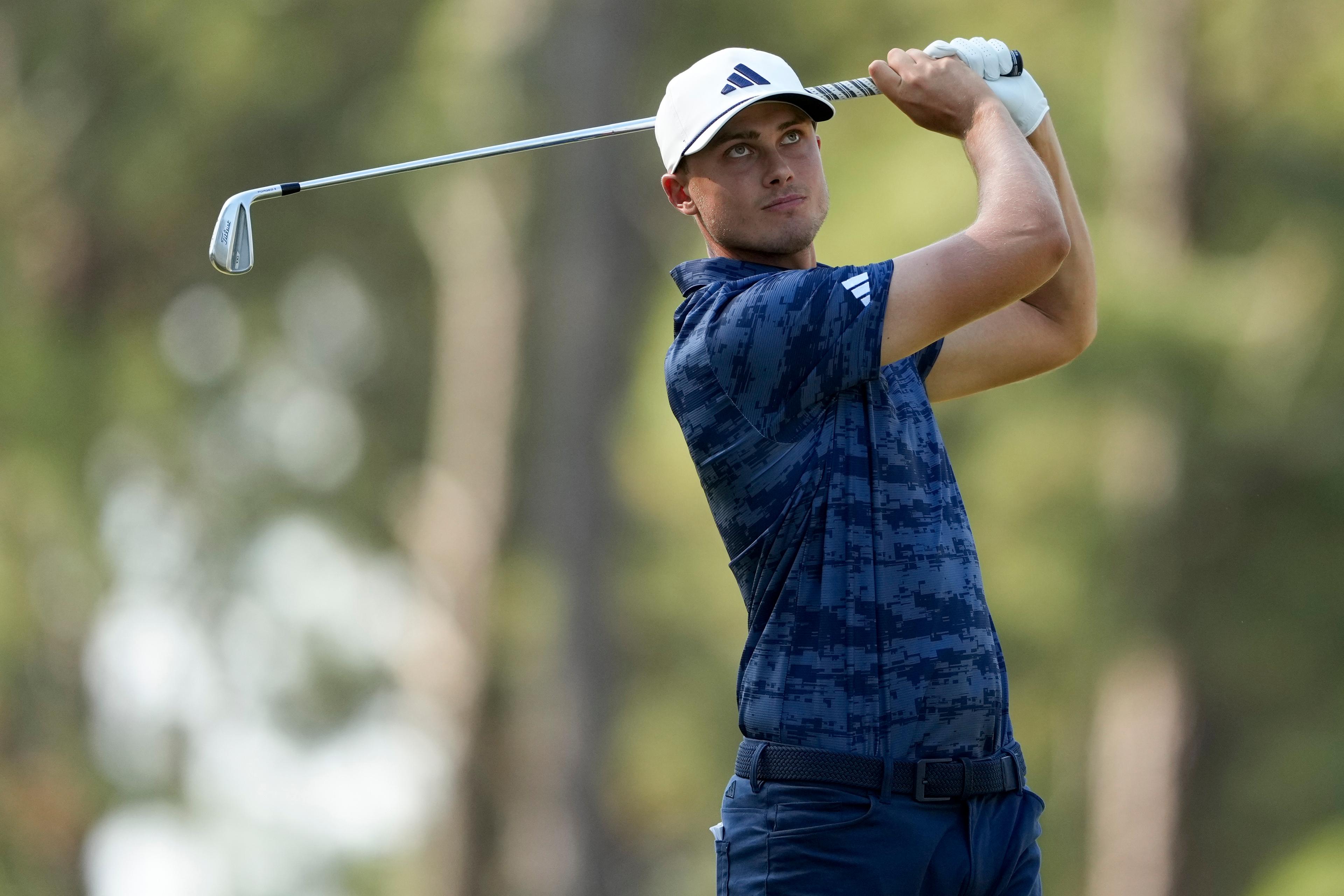 Ludvig Åberg under första rundan i US Open. Foto: Matt York/AP/TT