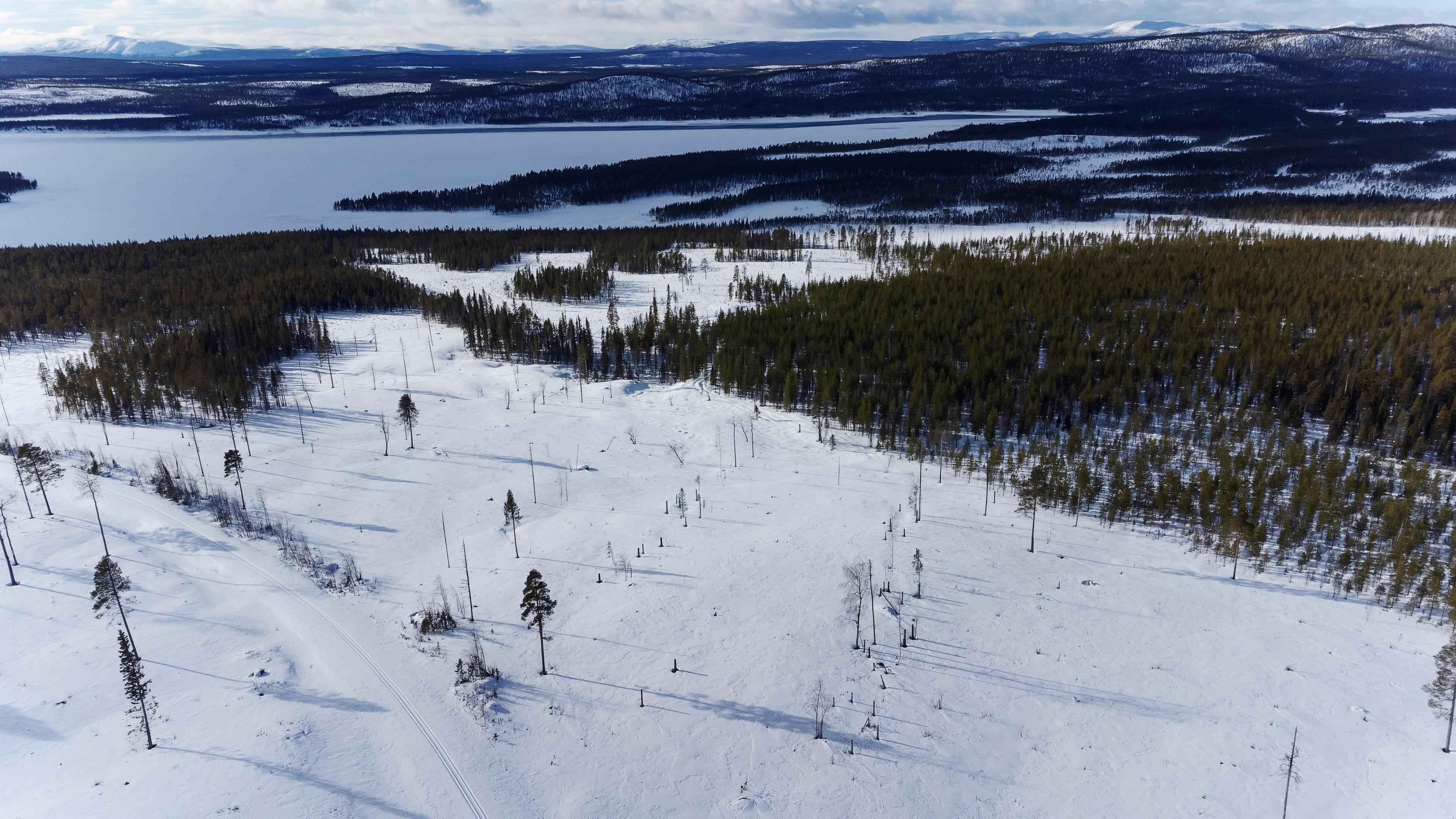 Gruvbolagets arbete med att kartlägga det tänkta gruvområdet i Gallók/Kallak pågår. Arkivbild. Foto: Paul Wennerholm/TT