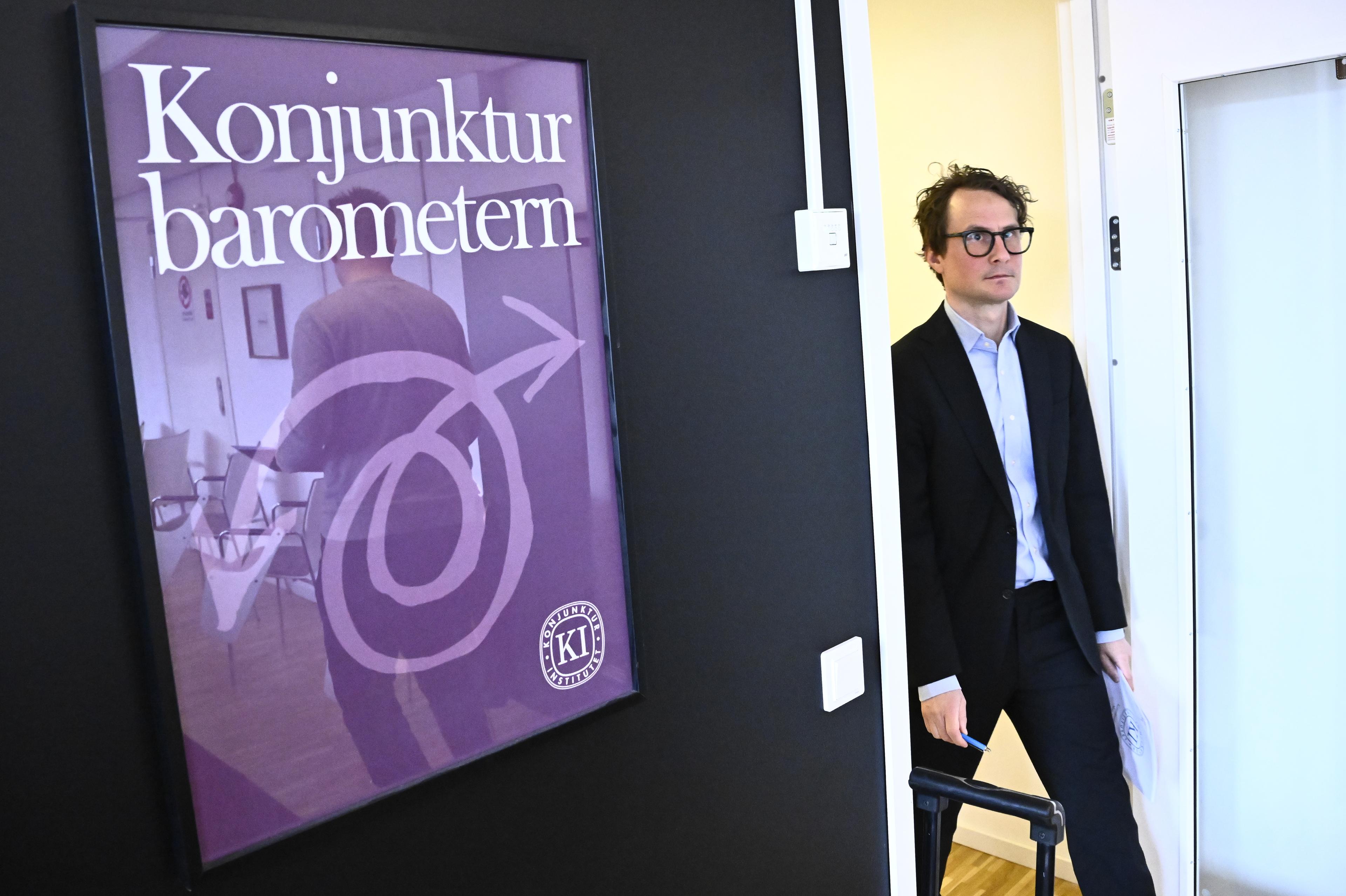 Konjunkturinstitutet (KI), med generaldirektör Albin Kainelainen, presenterar ny barometer. Arkivbild Foto: Claudio Bresciani/TT