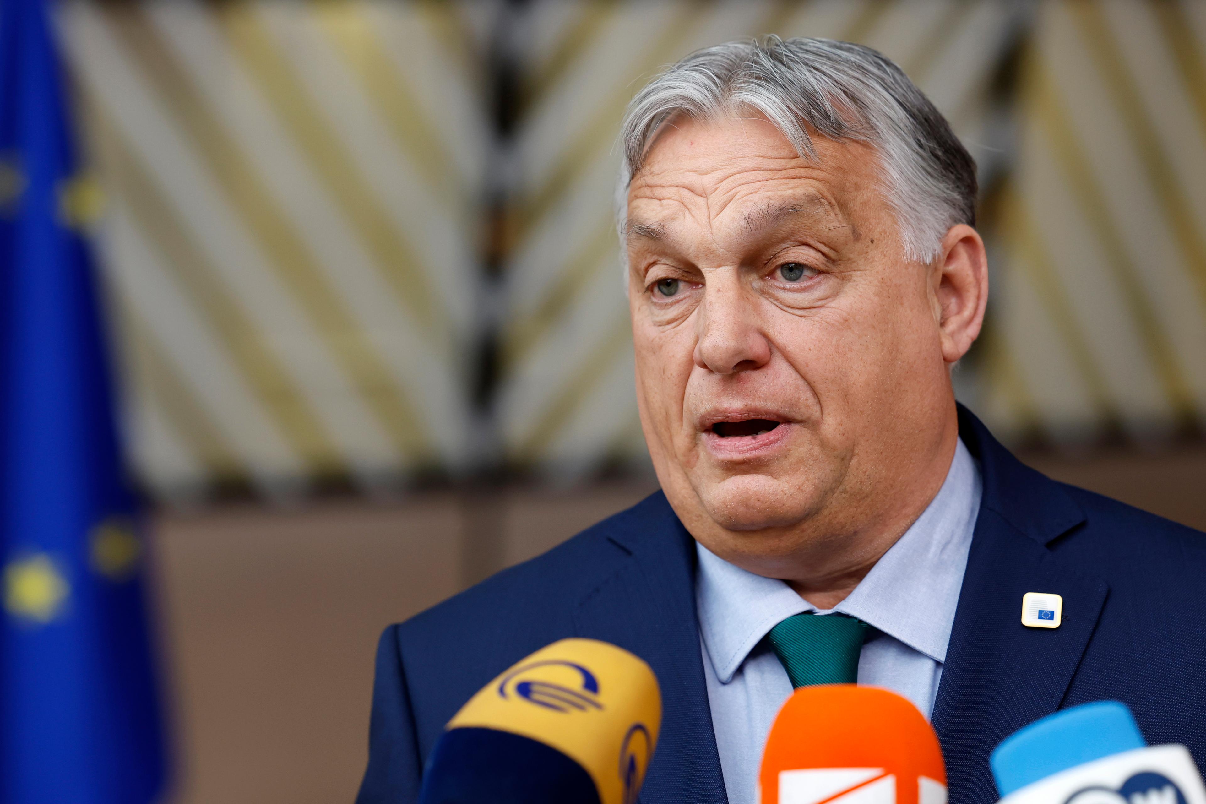 Ungerns premiärminister Viktor Orbán i Bryssel tidigare i veckan. Foto: Geert Vanden Wijngaert/AP/TT